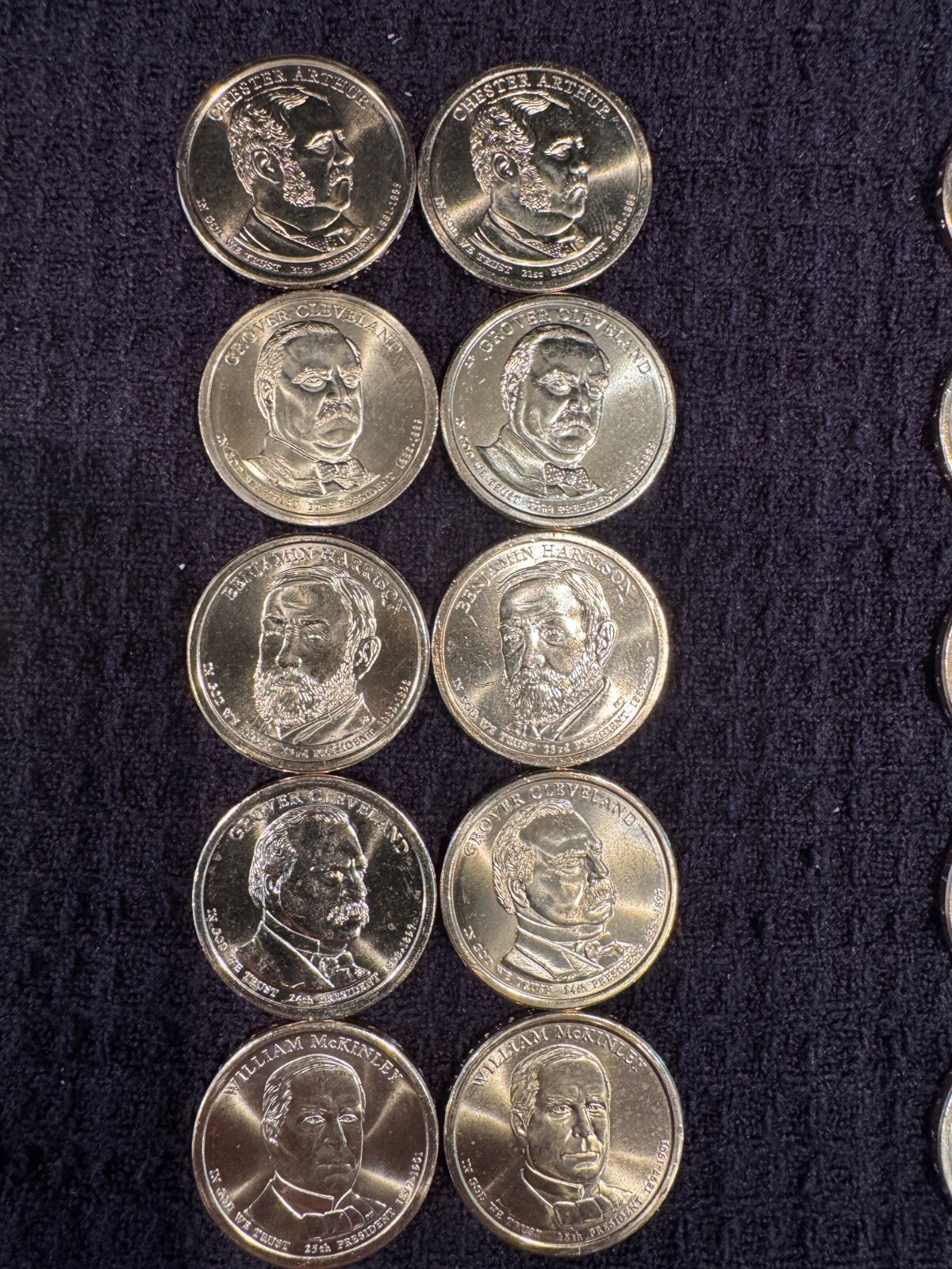 COMPLETE BU Presidential Dollar Set P&D - 80 BU Coins from US Mint Rolls