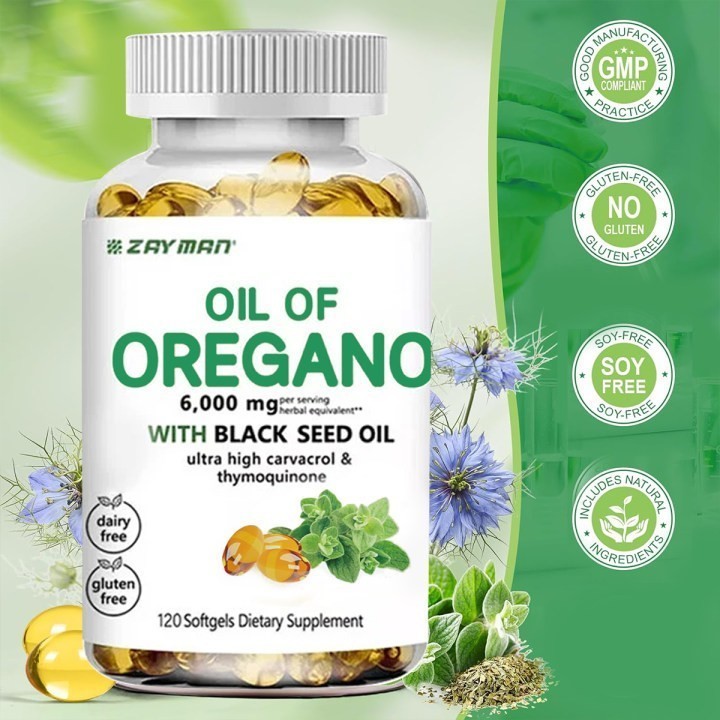 Oregano Oil 6000mg 120 Softgels Capsules Pills Contains Carvacrol Immue Support