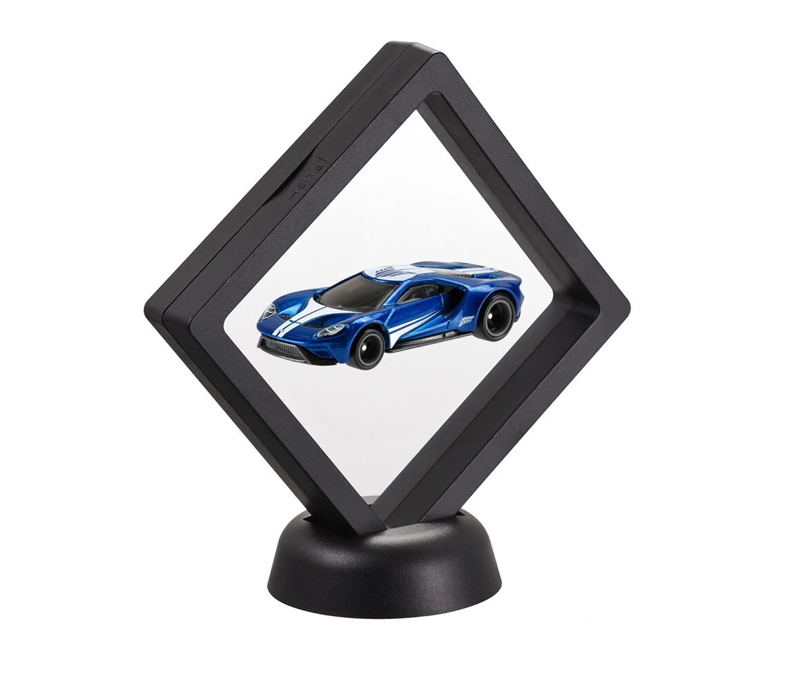 XL 8Pcs 3D Floating Frame, Clear Film Jewelry Storage, Coin Display Case Stand