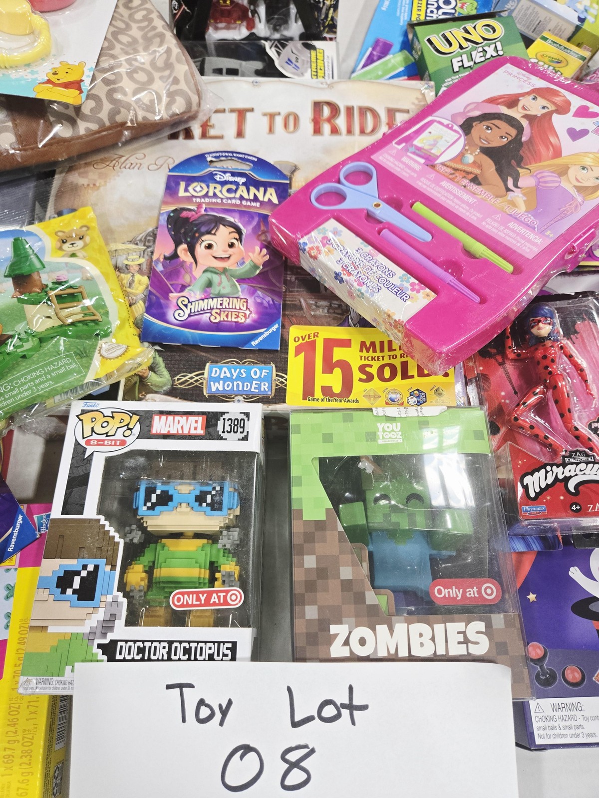 Disney Lorcana Animal Crossing Barbie Lot Marvel Socks LEGO Uno Pop Funko