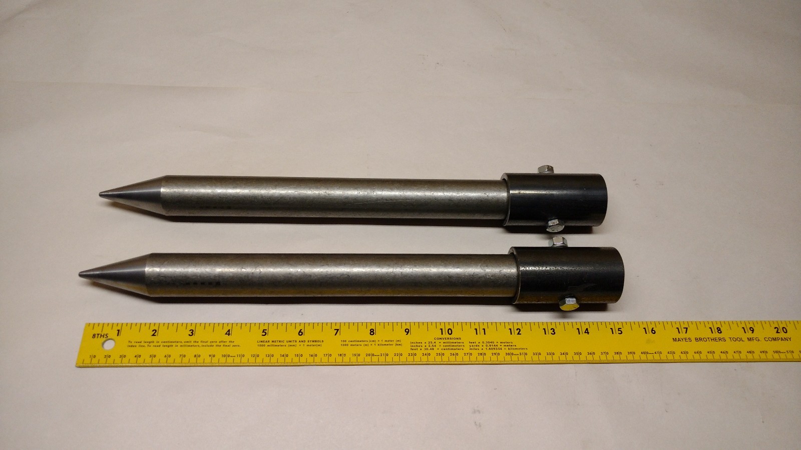 USA - NEW - ROUND BALE STABILIZER SPIKE SPEAR MOVER TINE - WITH MOUNTING SLEEVES