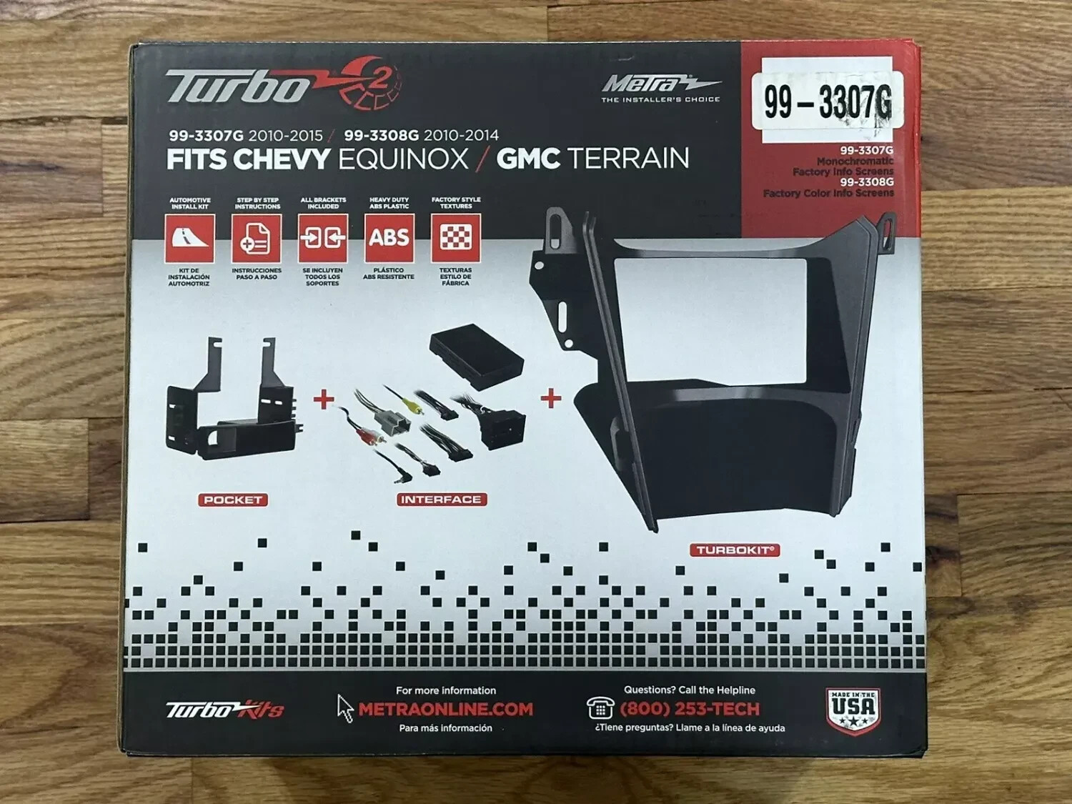 METRA 99-3307G / S-DIN & D-DIN RADIO DASH KIT 2010-15 CHEVY EQUINOX /GMC TERRAIN