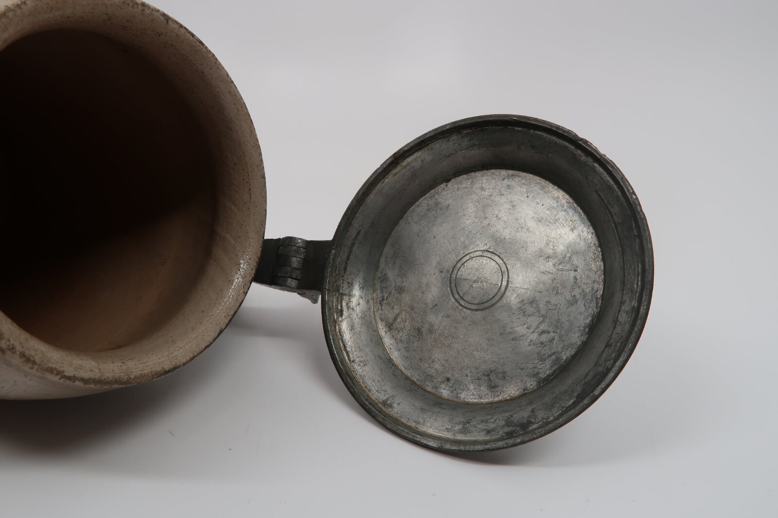 WW1 Imperial German 50 year service stein beer mug glass named veteran estate