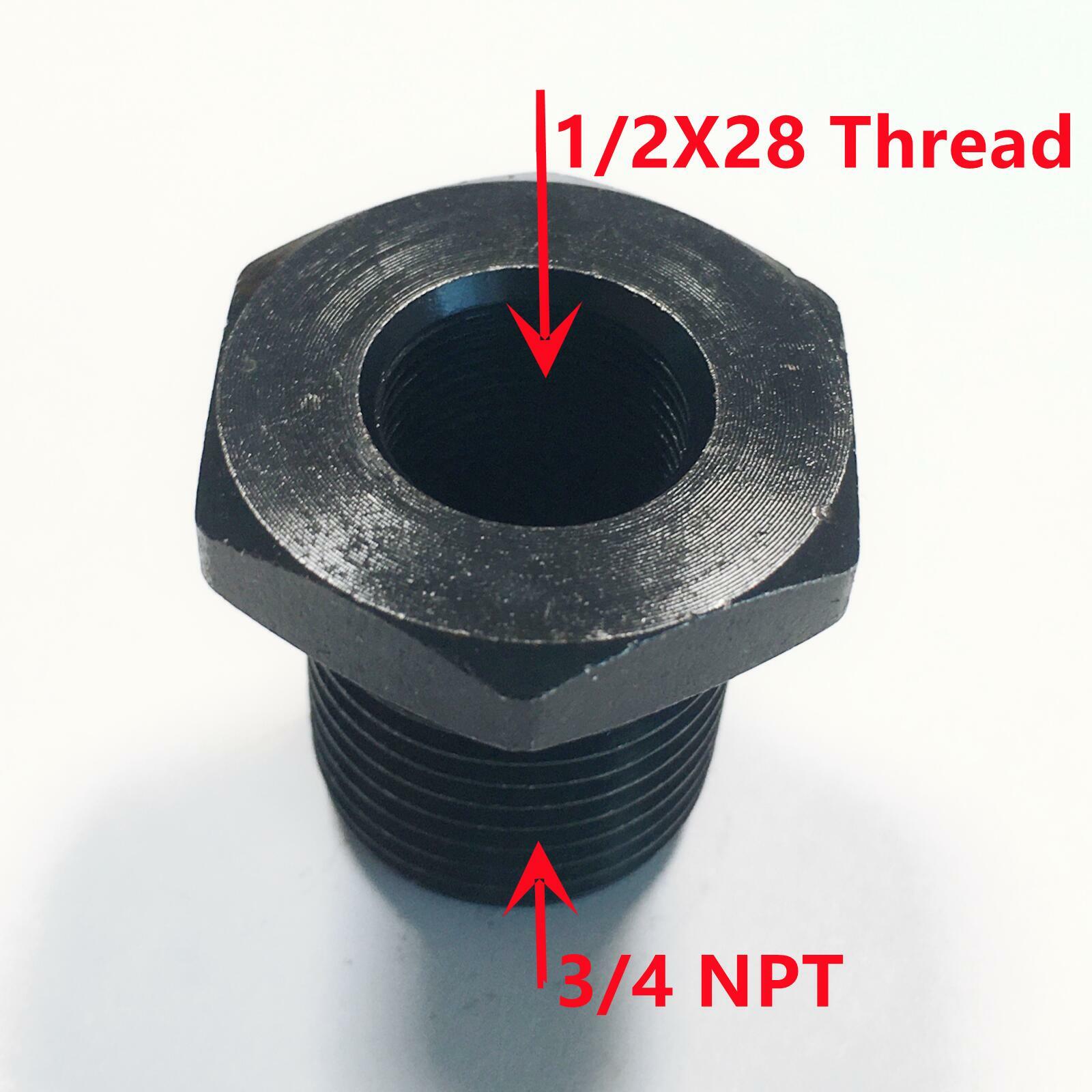 2 Pack Steel PremiumThread Adapter Convert 1/2x28 to 3/4x16