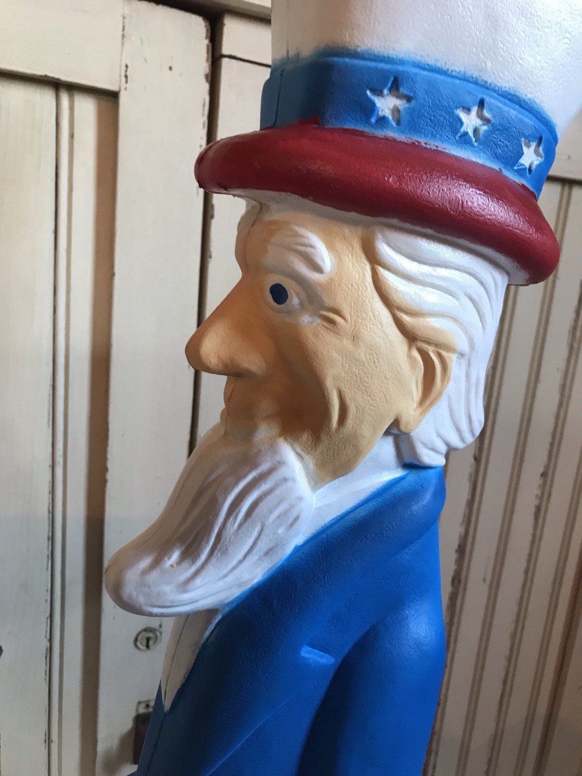 Blow Mold Nostalgic American Uncle Sam With Flag Made In America Union Products