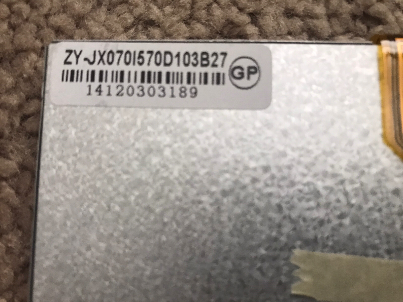 New 7” TFT LCD PANEL ZY-JX701570D103B