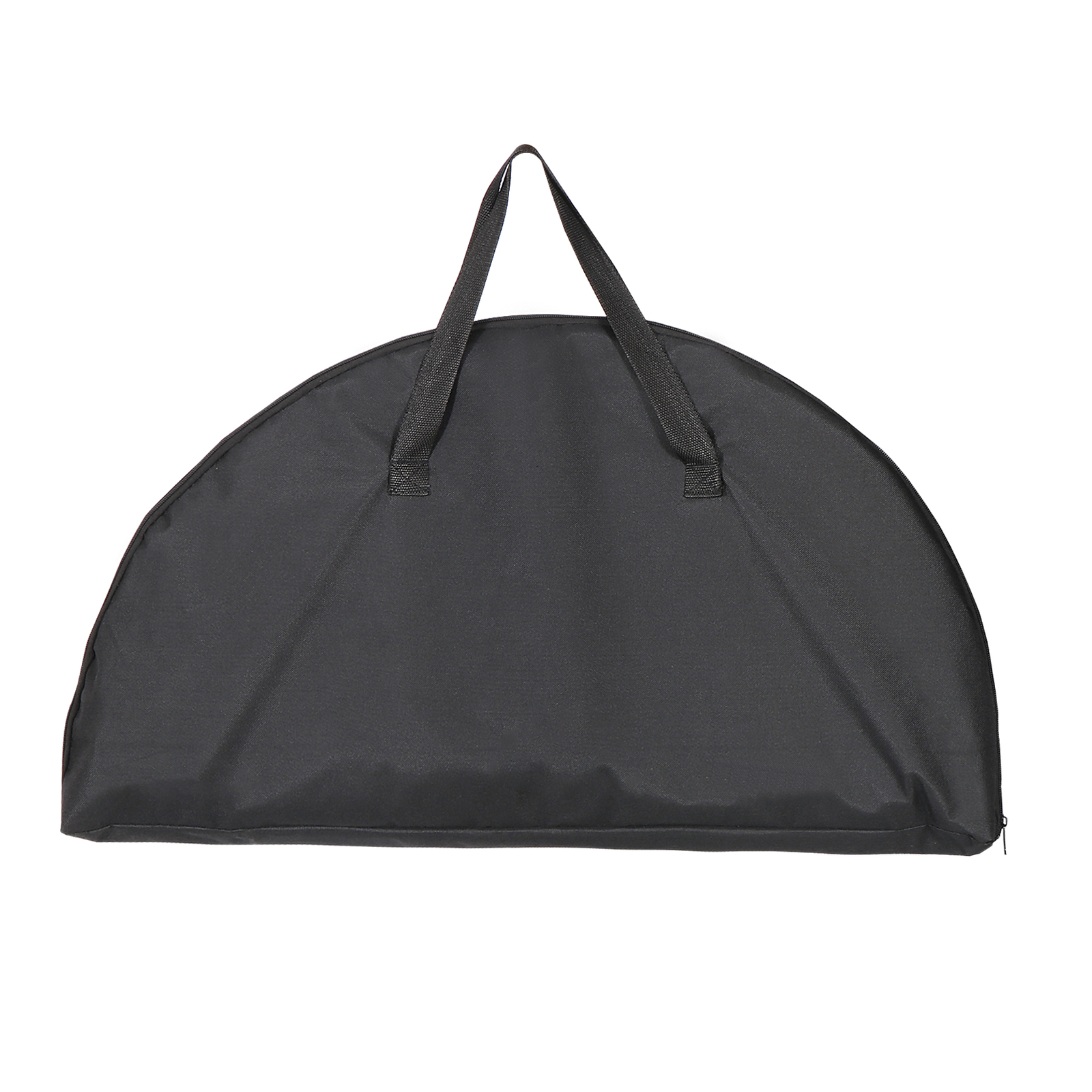 28" Round Folding Picnic Table Lightweight Canvas Beach Table w/Cup Holder Black