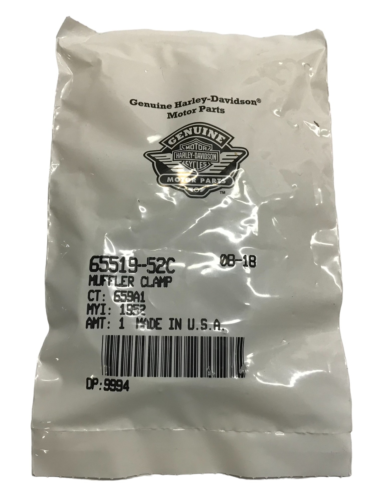 HARLEY-DAVIDSON MUFFLER CLAMP 65519-52C NEW OEM 65519-52C