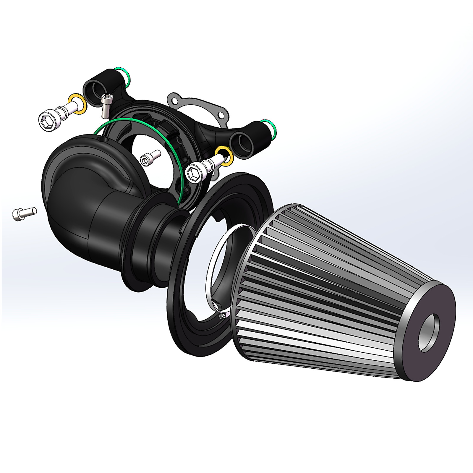 Cone Air Cleaner For Harley Big Twin Softail Fat Boy 99-15 Touring FLHX 00-07