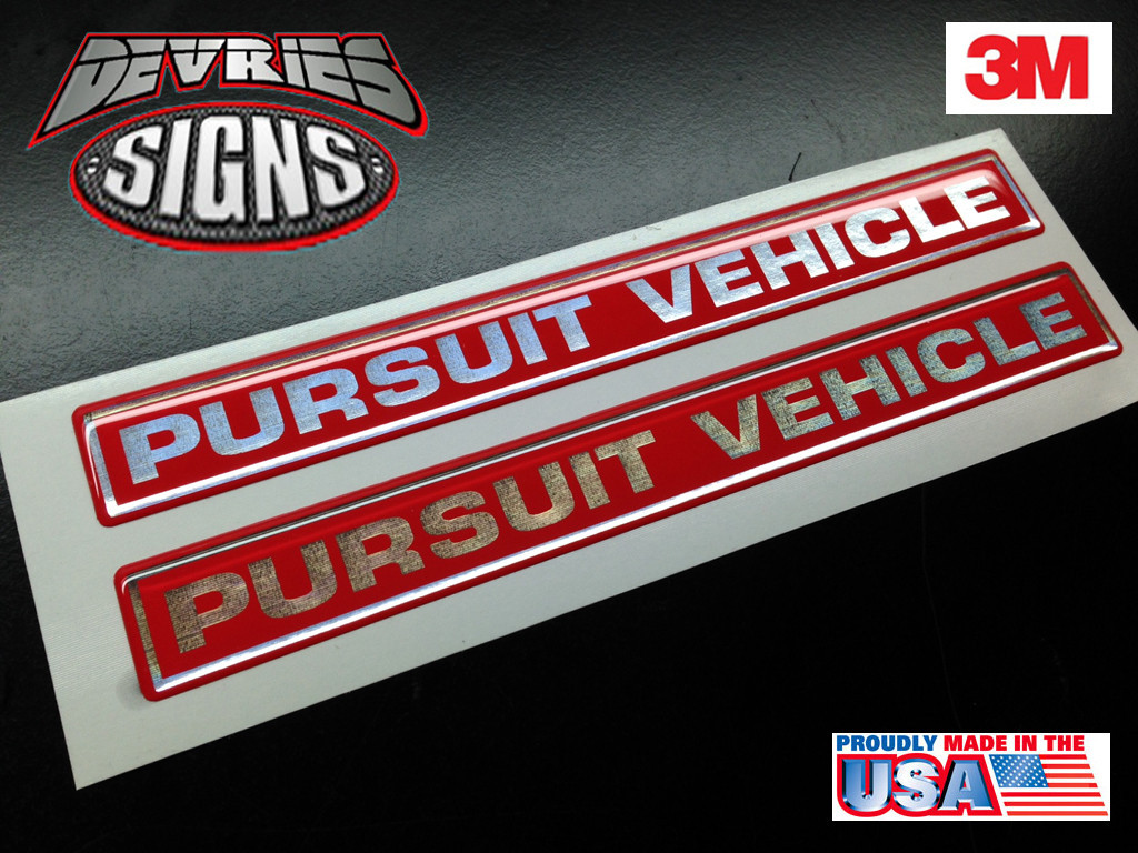 Domed FIRE INTERCEPTOR PURSUIT VEHICLE emblems fire fighter badges 3M