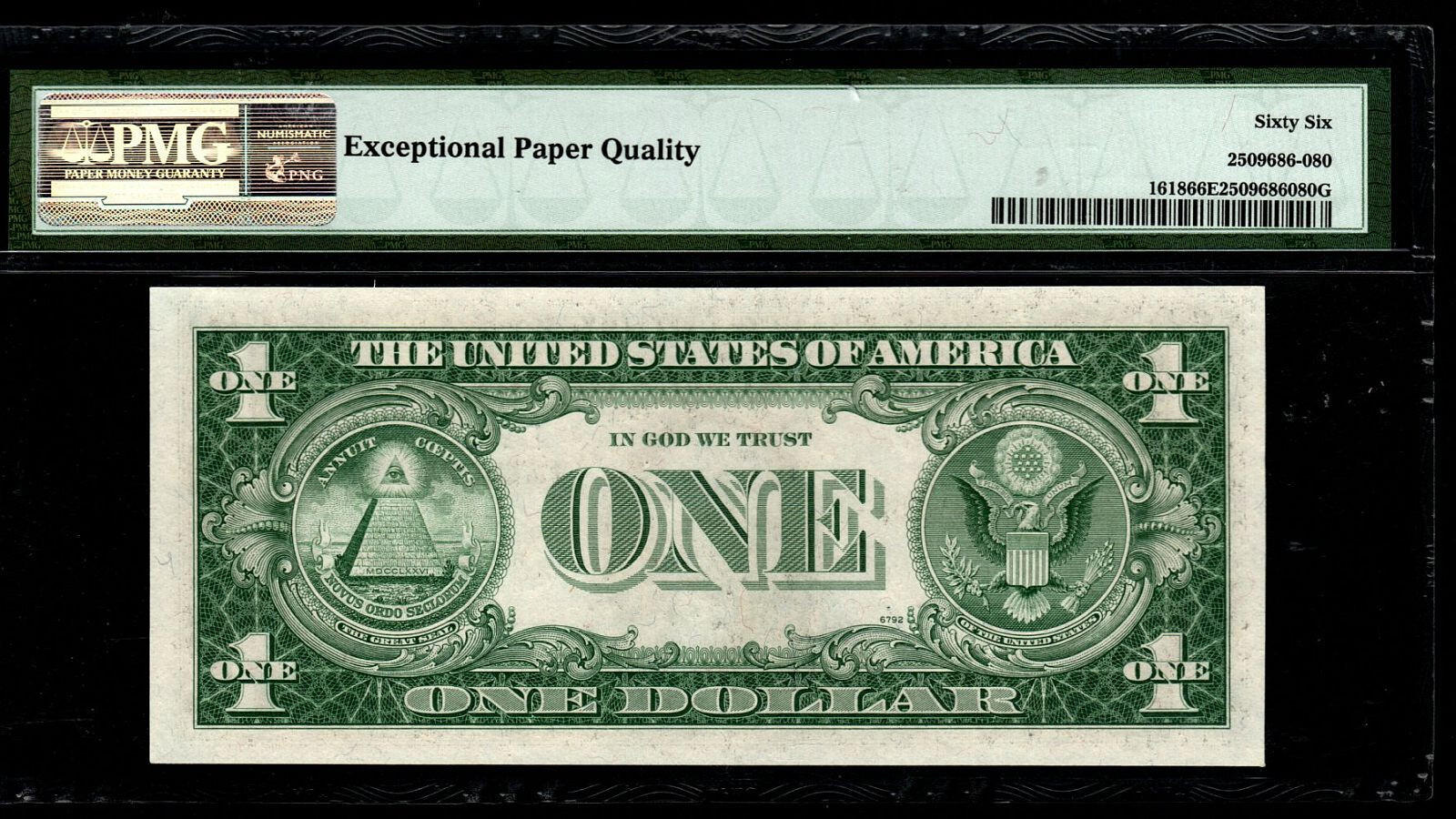 1935H $1 SILVER CERTIFICATE PMG GEM Uncirculated 66 EPQ Banknote DJ Block