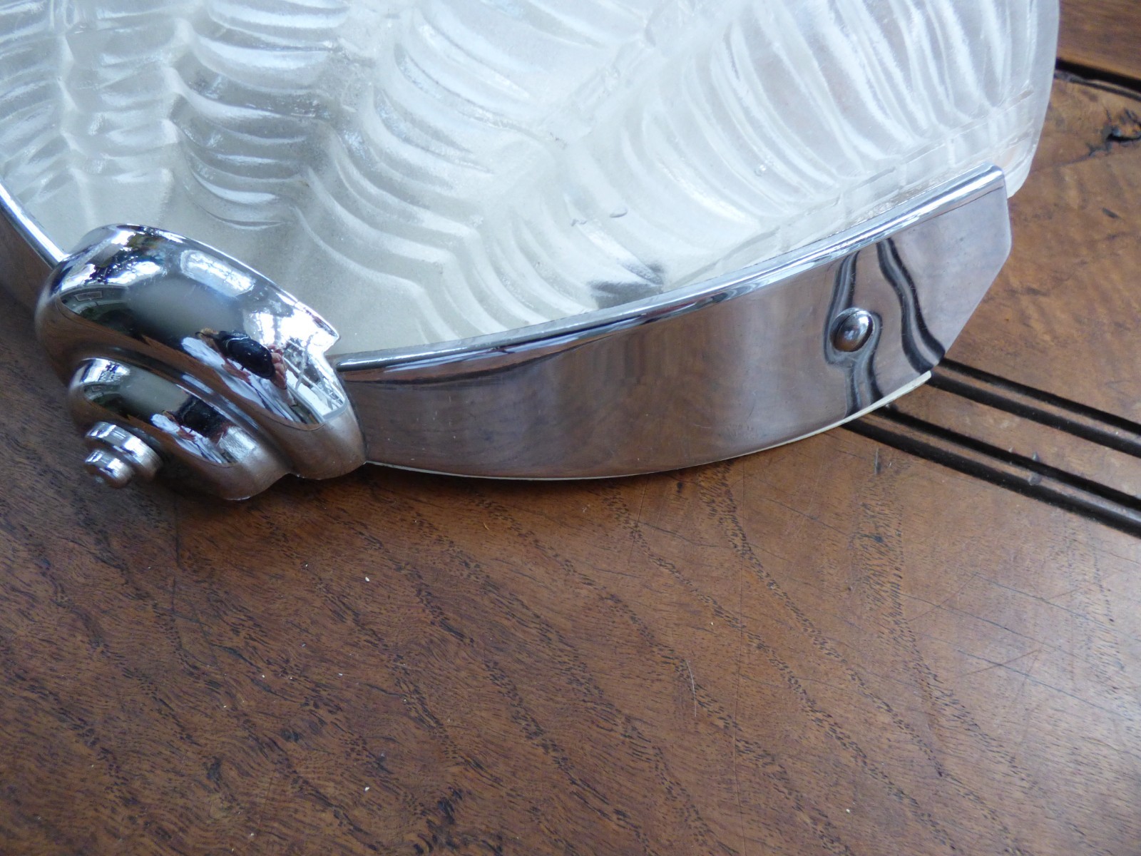 Art Deco Glass Clamshell Wall Lights