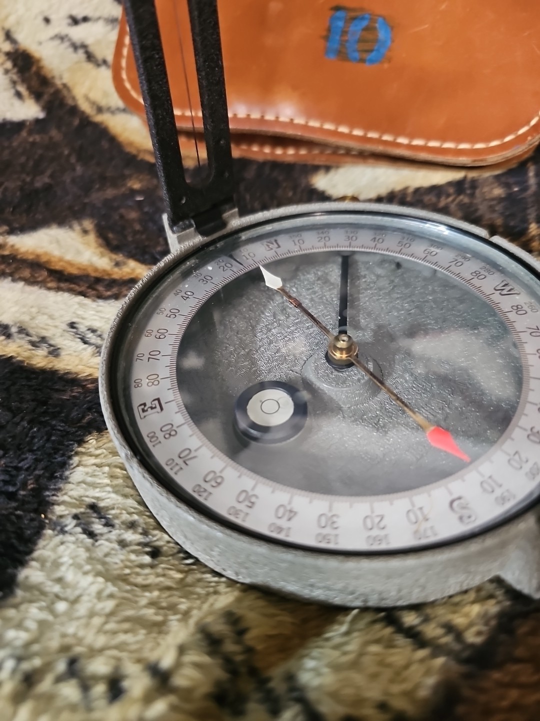 Vintage Antique Surveyors Compass Warren Knight Co Philadelphia PA W/pouch