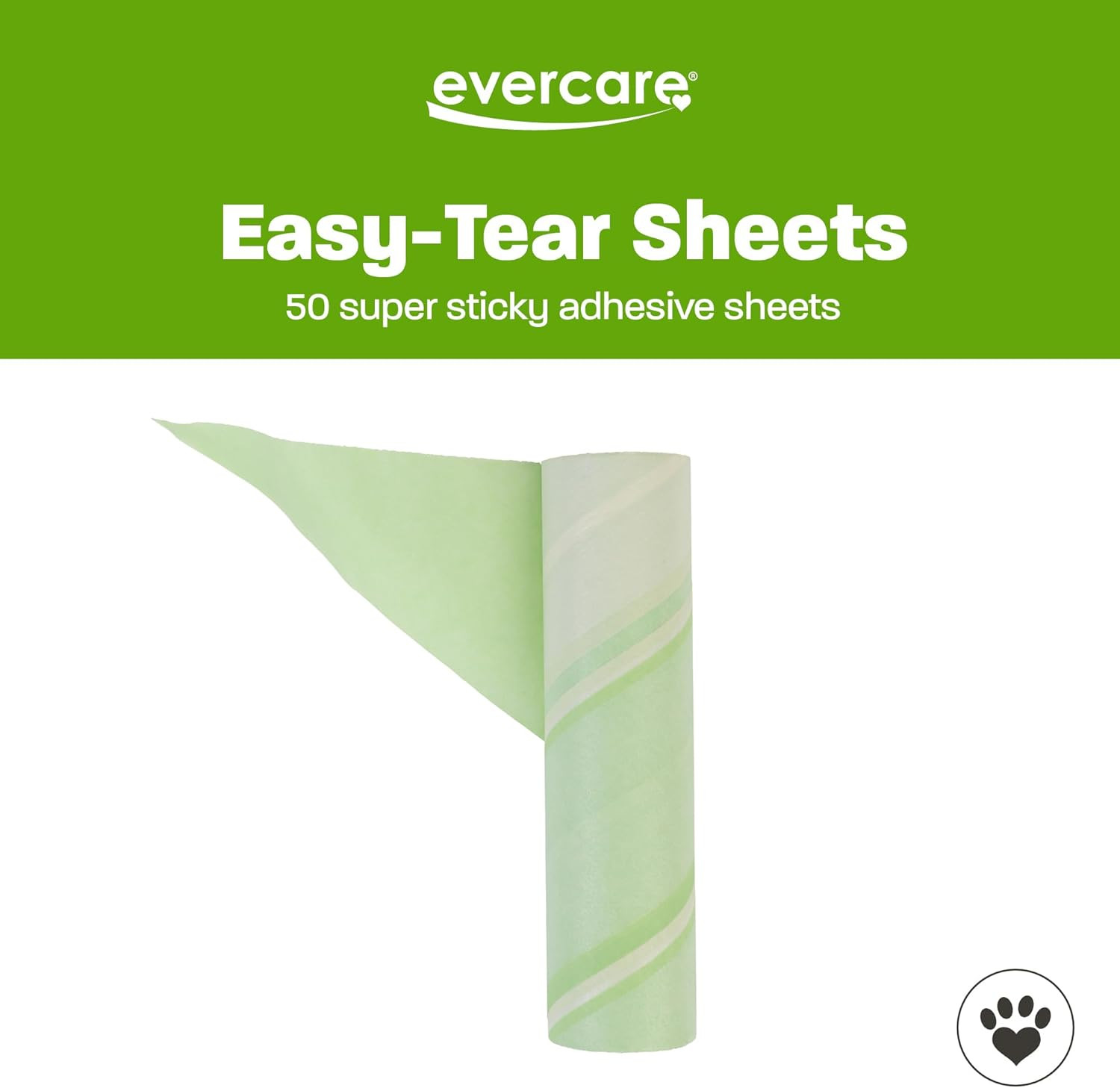 Evercare Pack of 3 All-Purpose Pet Mega Oversized Lint Roller Refills, 50 Sheets