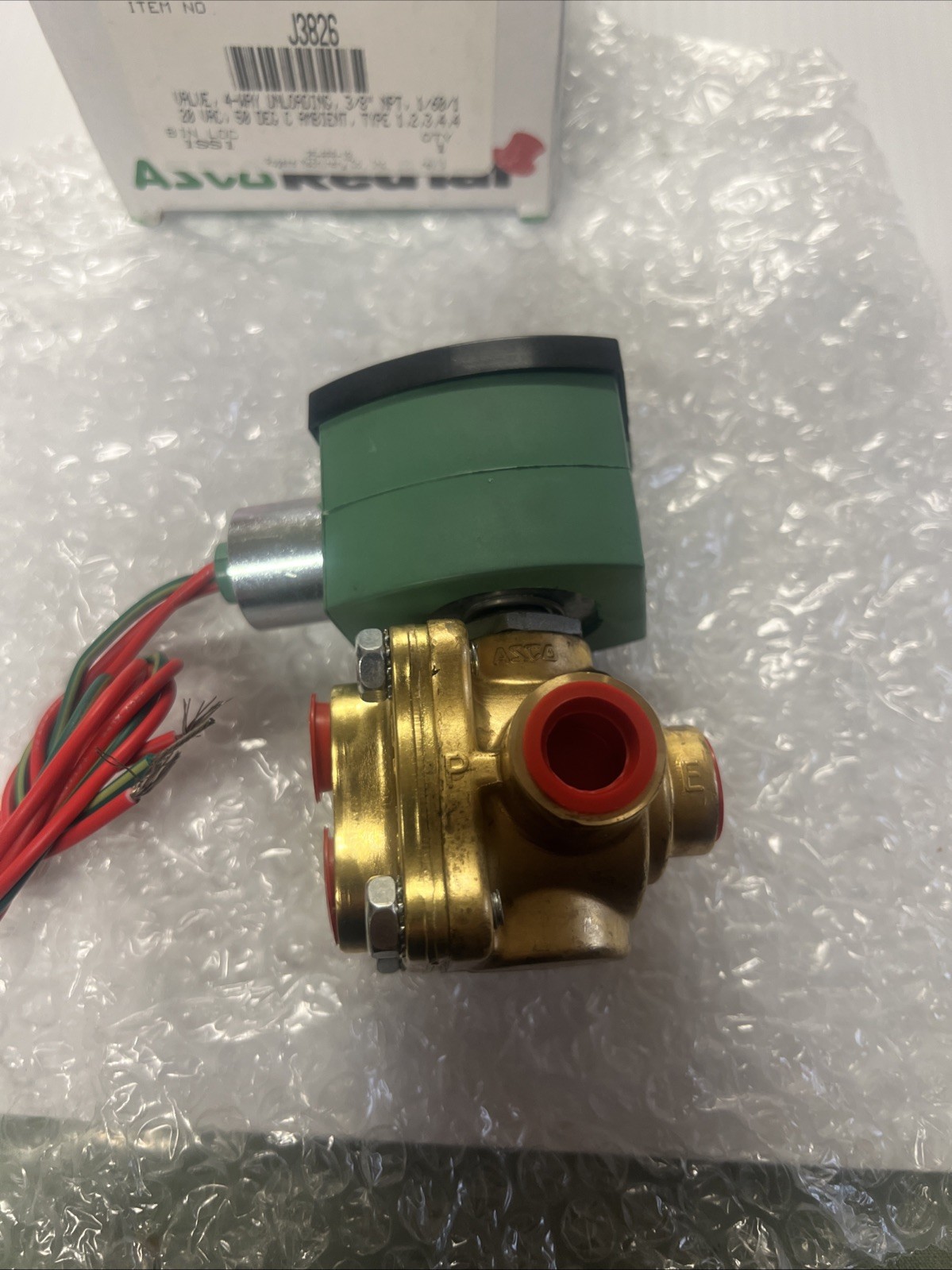 ASCO RED HAT 8342G003P Solenoid Valve: 3/8" NEW