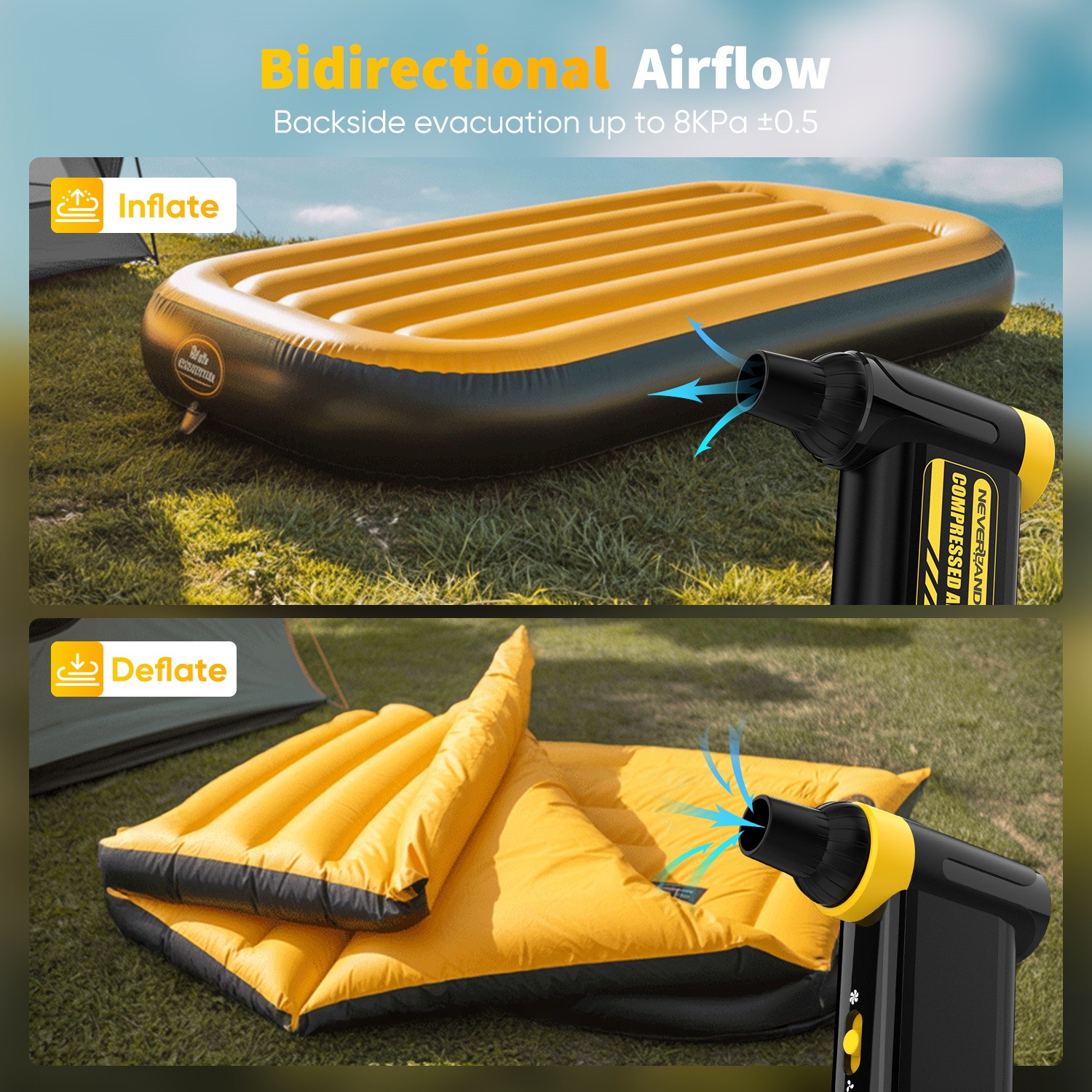 300,000 RPM Compressed Air Duster Rechargeable Electric Air Blower with 8 Speed