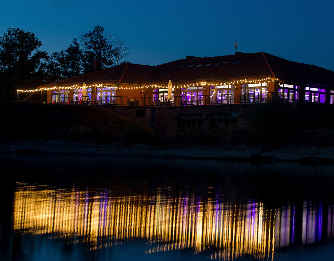 E26 Commercial Outdoor Bistro Patio String Lights with Suspender S14 Light Bulbs