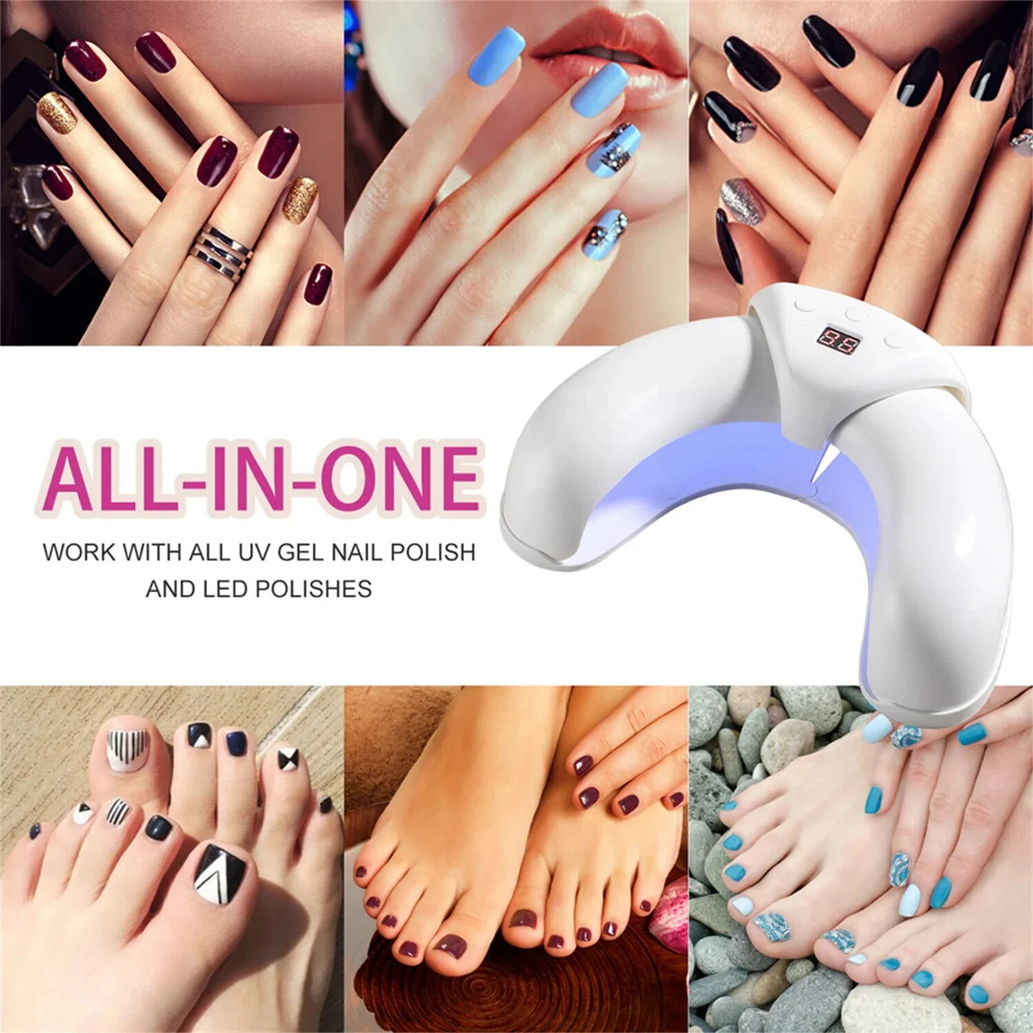 Nail Fungus Laser Nail Fungus Cleaning LED Light Device for Multiple Toenail US