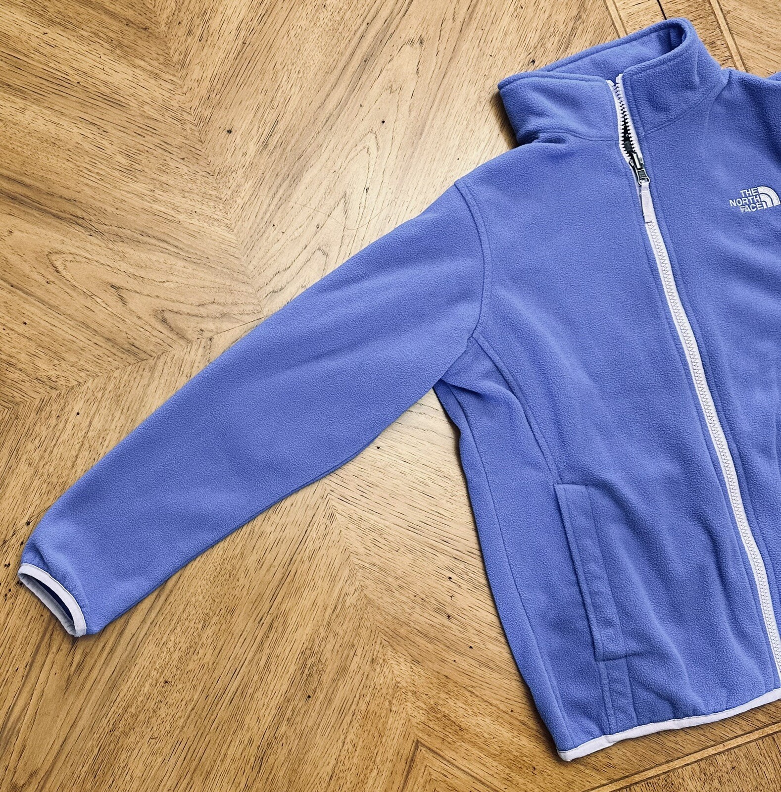 The North Face Jacket Girls Large Purple Grape Fleece Full Zip Outdoor Coat