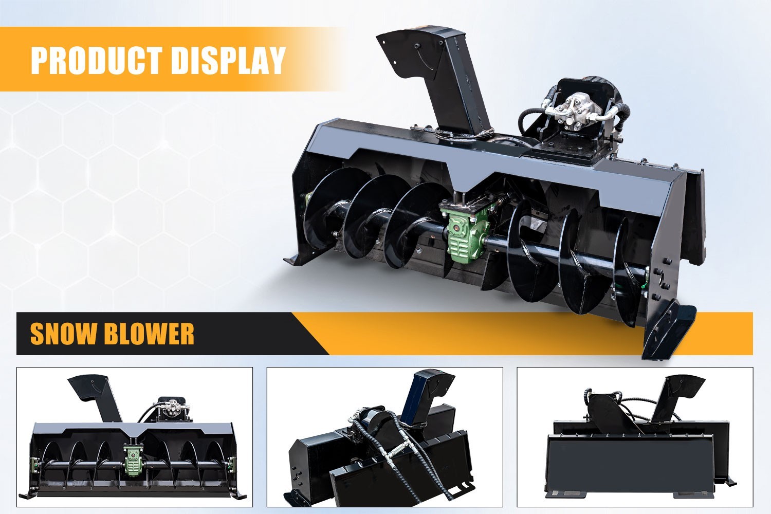 Bobcat-compatible snow blower Efficient flexible snow removal attachment