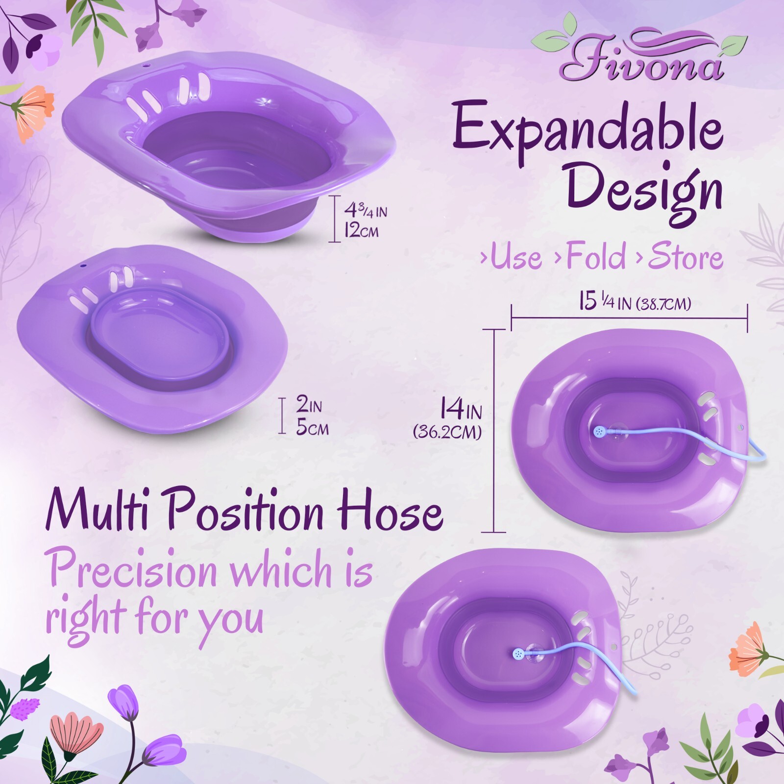 Fivona Yoni Steam Kit 4-in-1 Seat with Hand Pump, Bag and Blue Moon Recipe Herbs