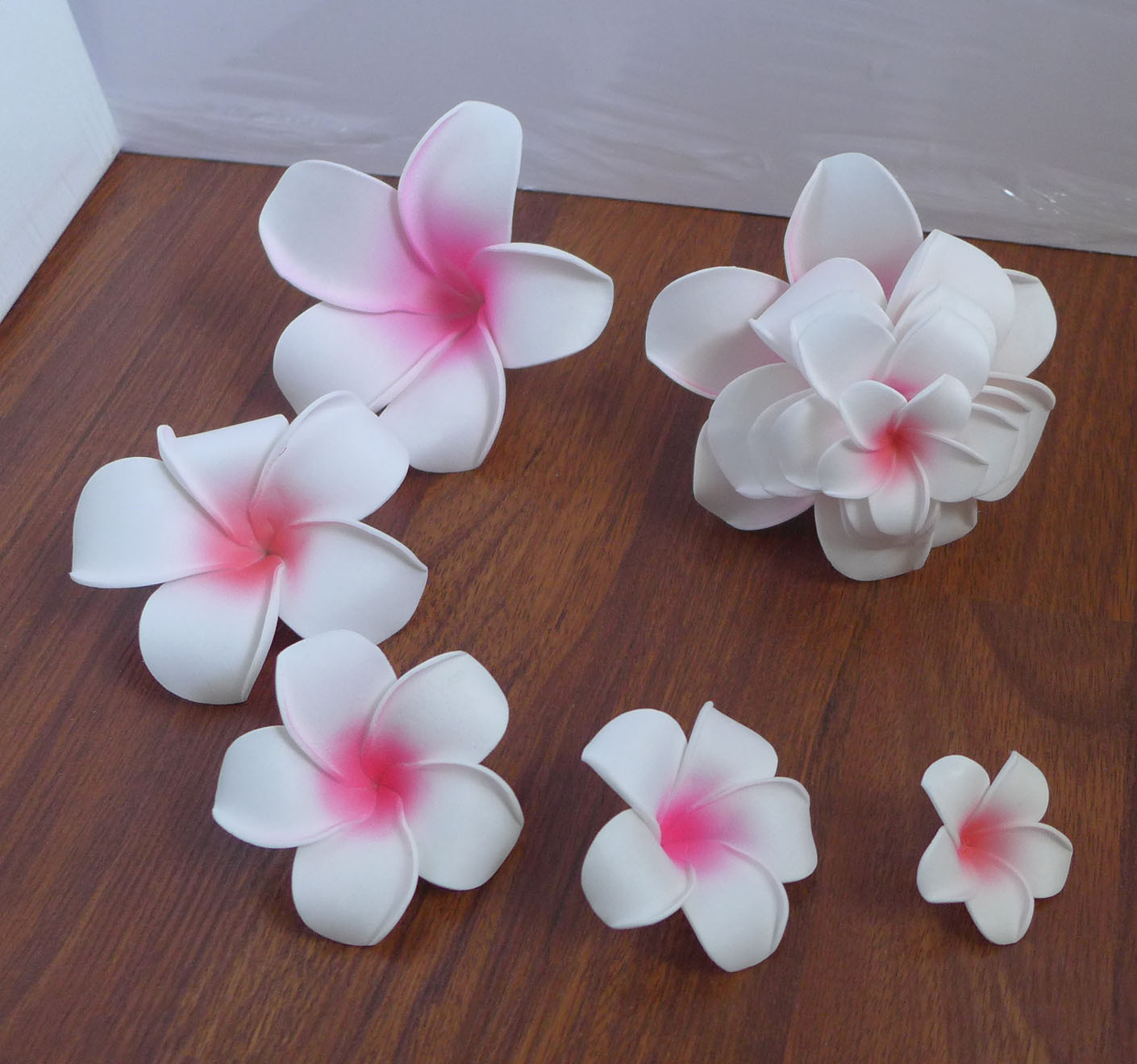25 Pieces Artificial Foam Pink Plumeria Floating Flower Heads wedding Decoration