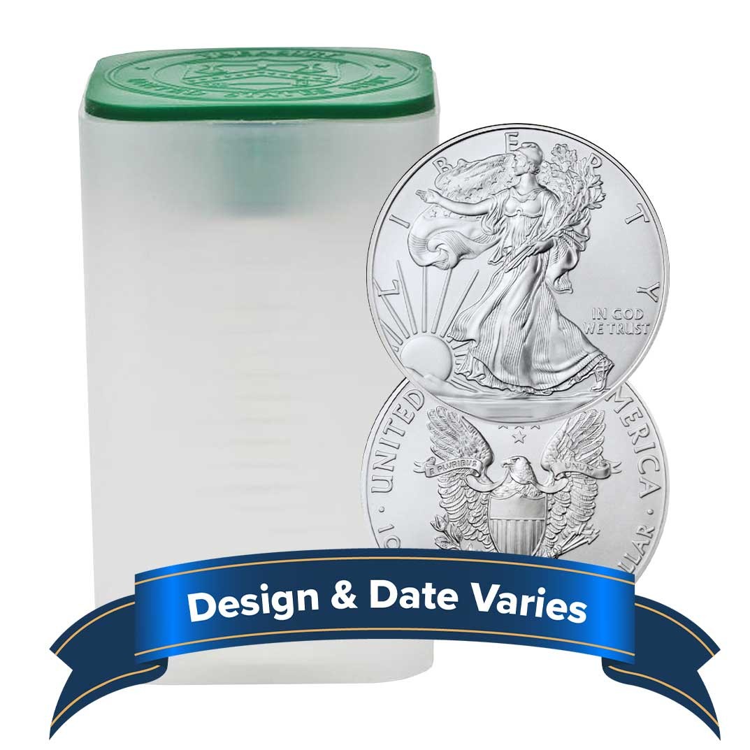 Roll of 20 - $1 American Silver Eagle 1 oz Random Year BU