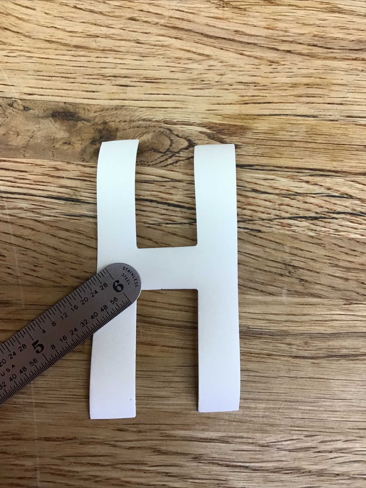 Firefighter / EMT Turnout Coat Reflective Iron-On Letter  “H” Lime Green D-6