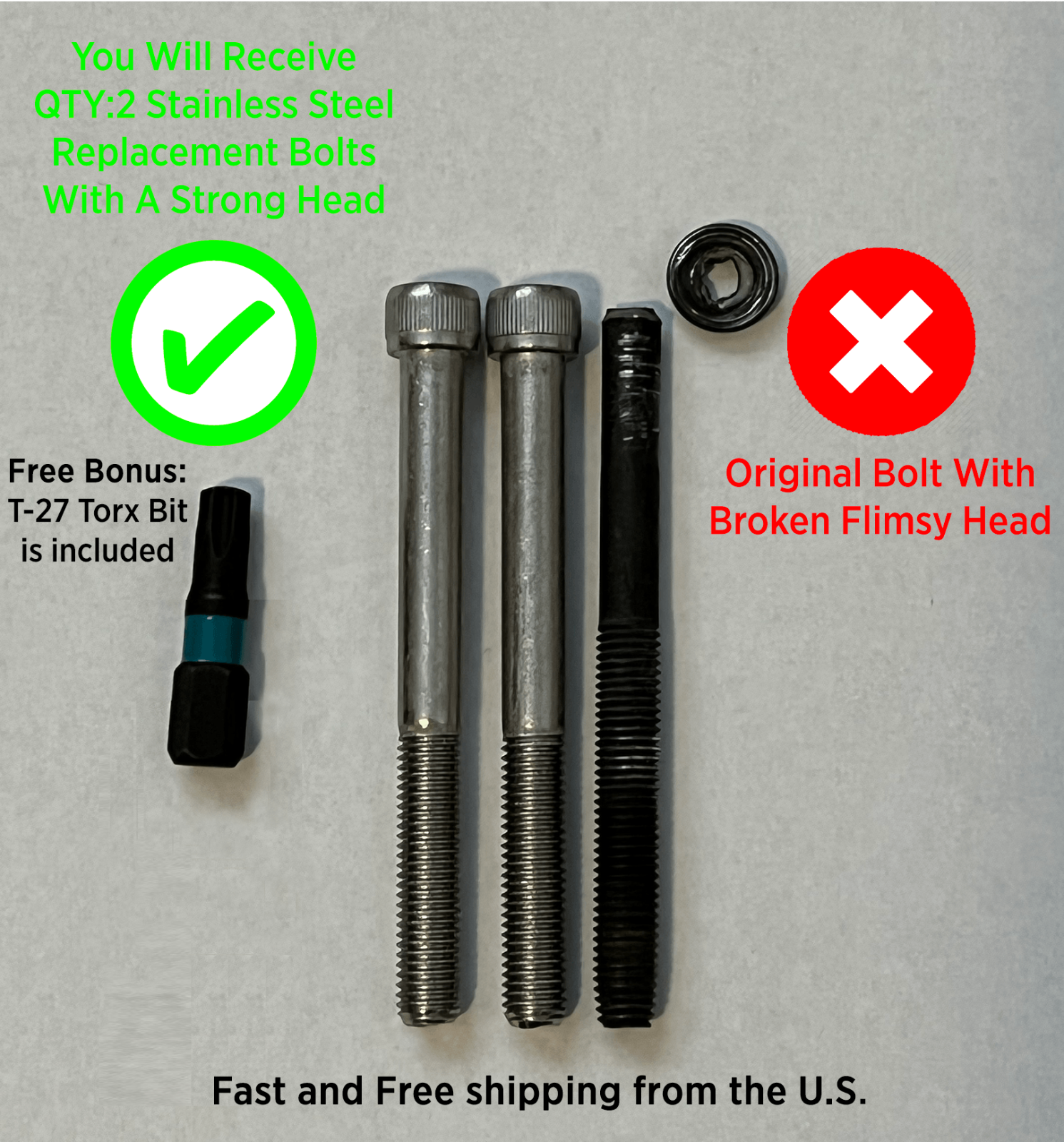 Herman Miller Aeron Office Chair Replacement Arm Bolts / Screws Bonus: T-27 Bit