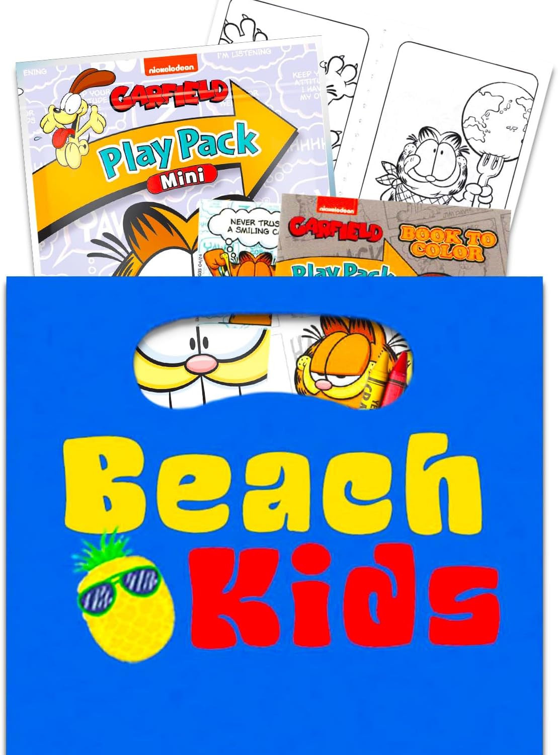 Garfield Mini Party Favors Set - Bundle with 24 Garfield Play Packs with Colorin