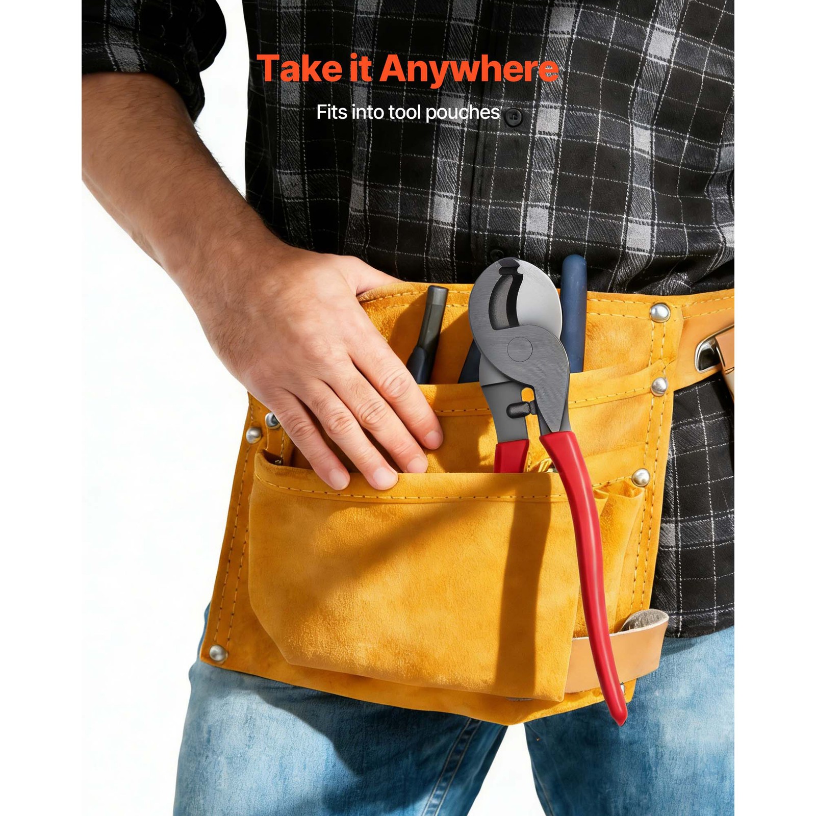 Uimoso High Leverage Cable Cutter 235 mm for Aluminum and Copper Wires