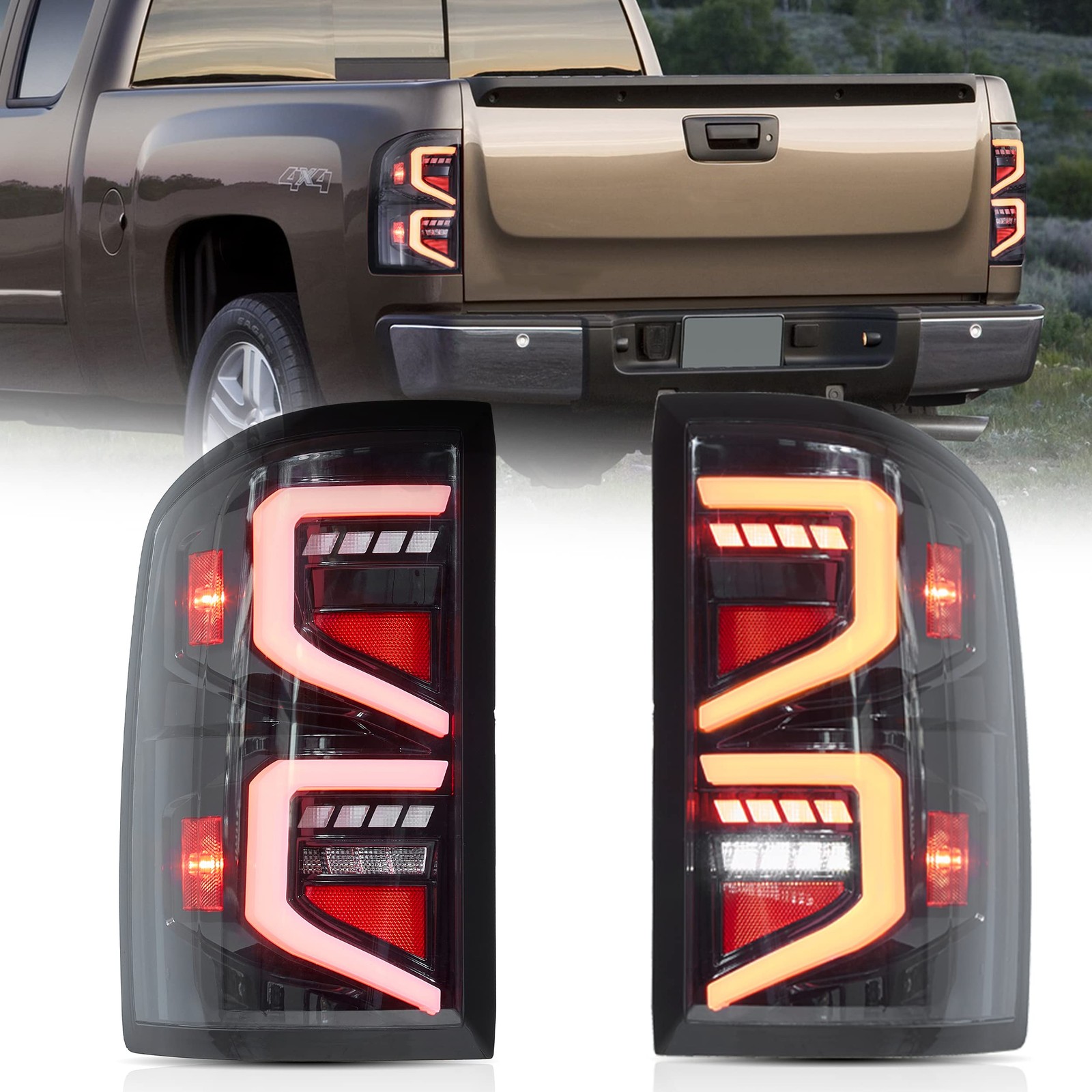 Tail lights Fit for 2007-2013 Chevrolet Silverado 1500/2500HD/3500HD