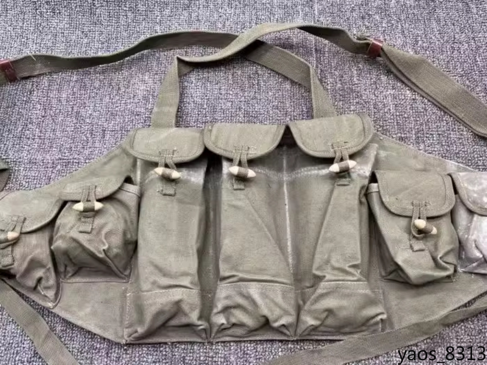 Russia AK Chinese 56 Tactical Chest Rig Vest Pouch with Belt Canvas bag