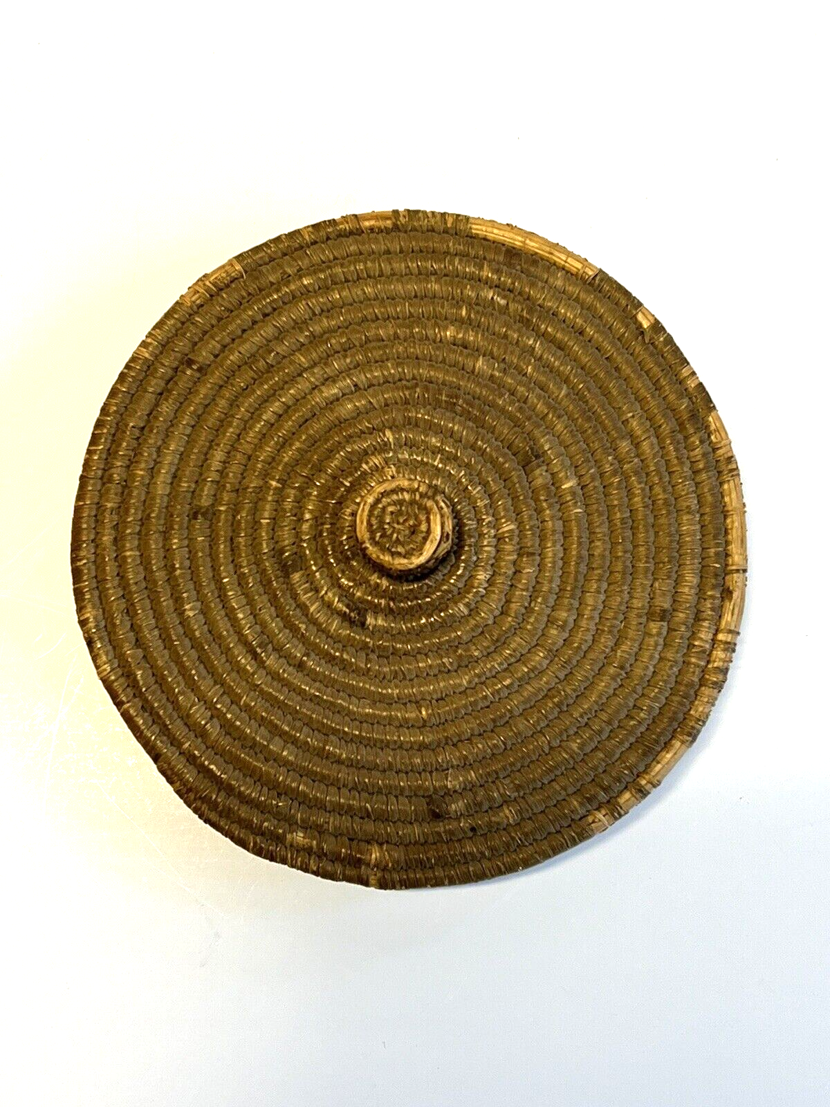 Native American Alaskan Indian Inuit Basket; Embroidery; Large; Late 1800's