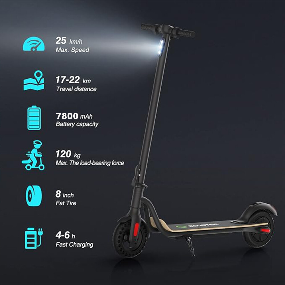 2025 Adult Electric Scooter Foldable Long Range High Speed 25KM/H Urban Commuter