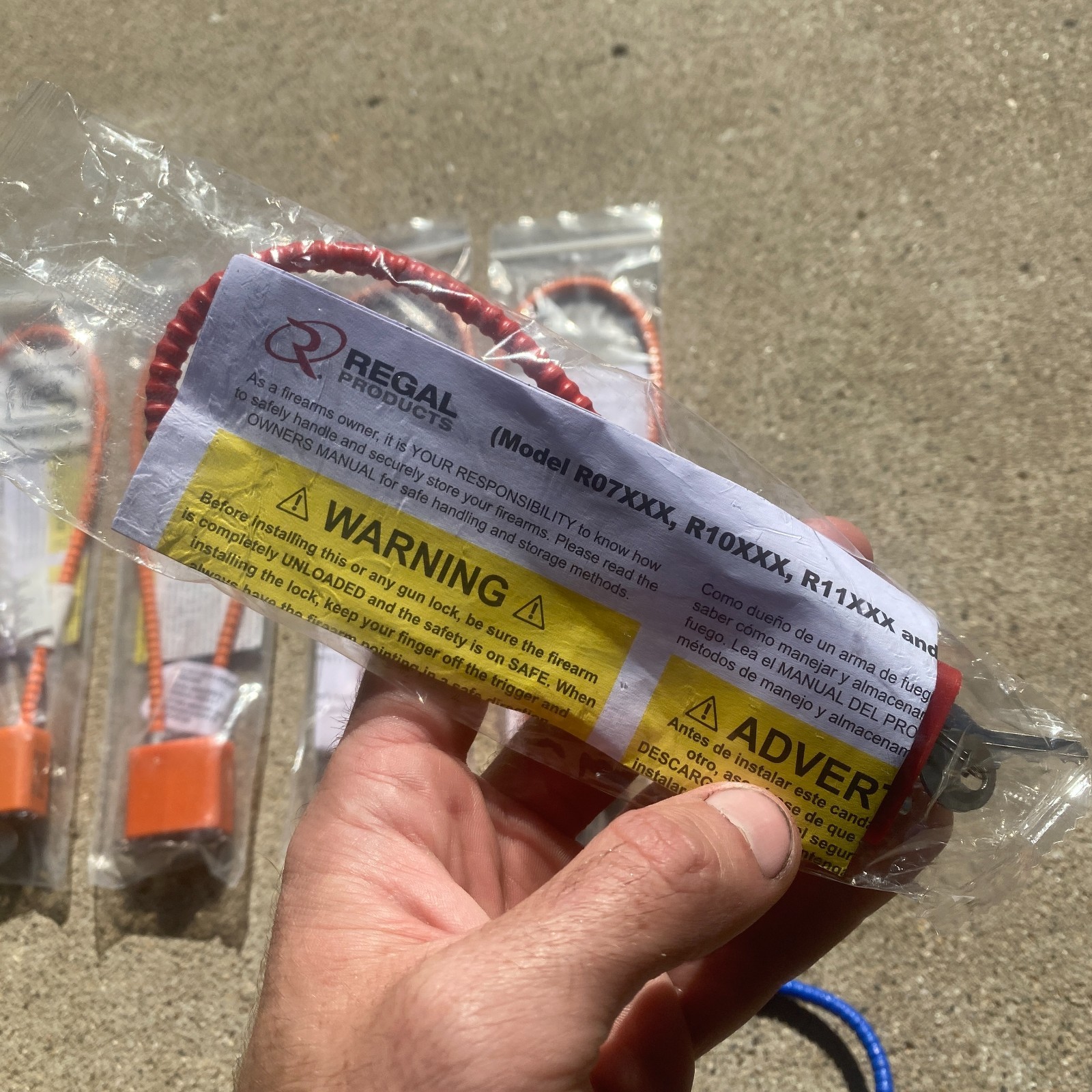 New Cable Gun Locks Lot of 7 Lock Orange Glock Ruger Walther Assortment