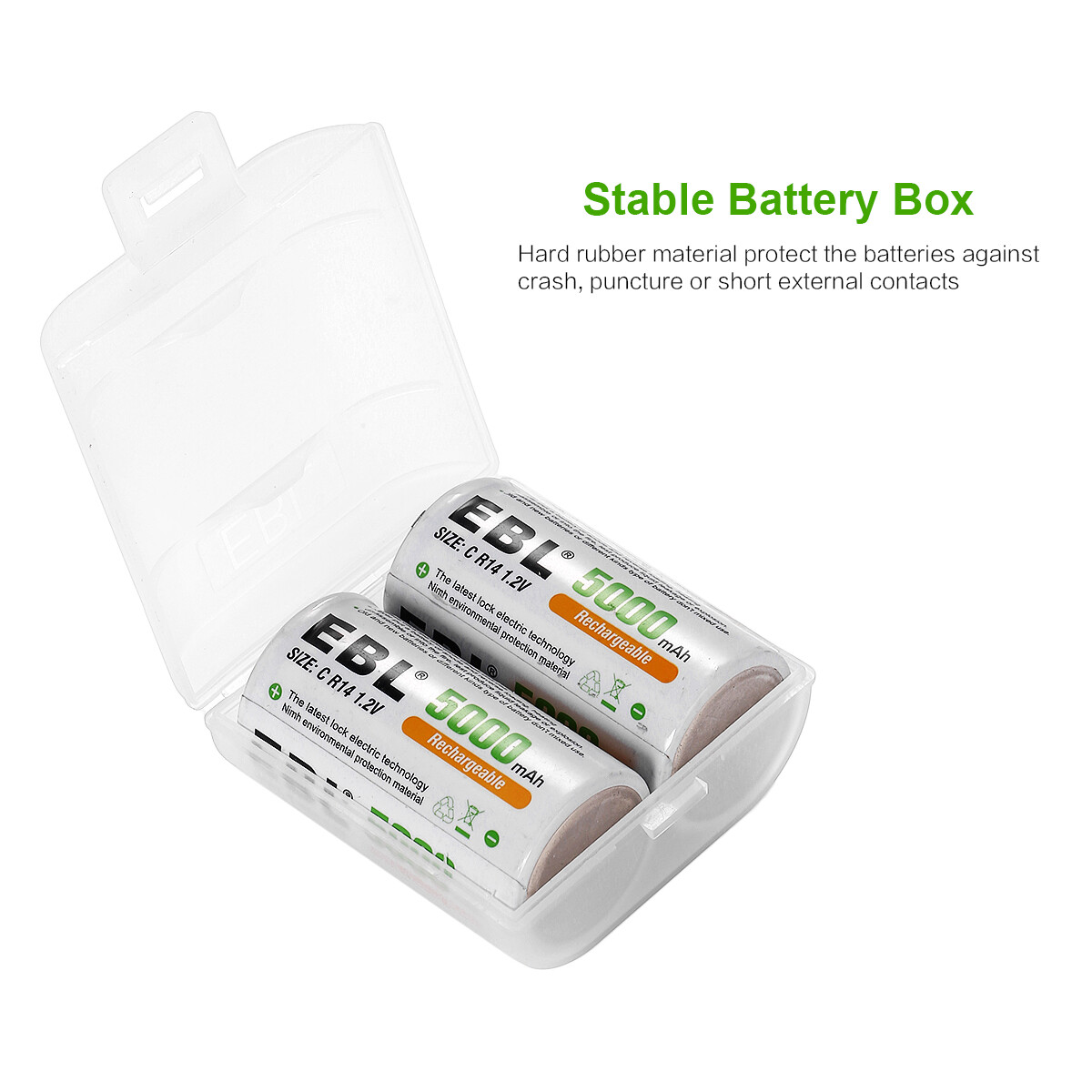 Lot D C Cell Size Rechargeable Batteries High Capacity NiMH /LCD Battery Charger