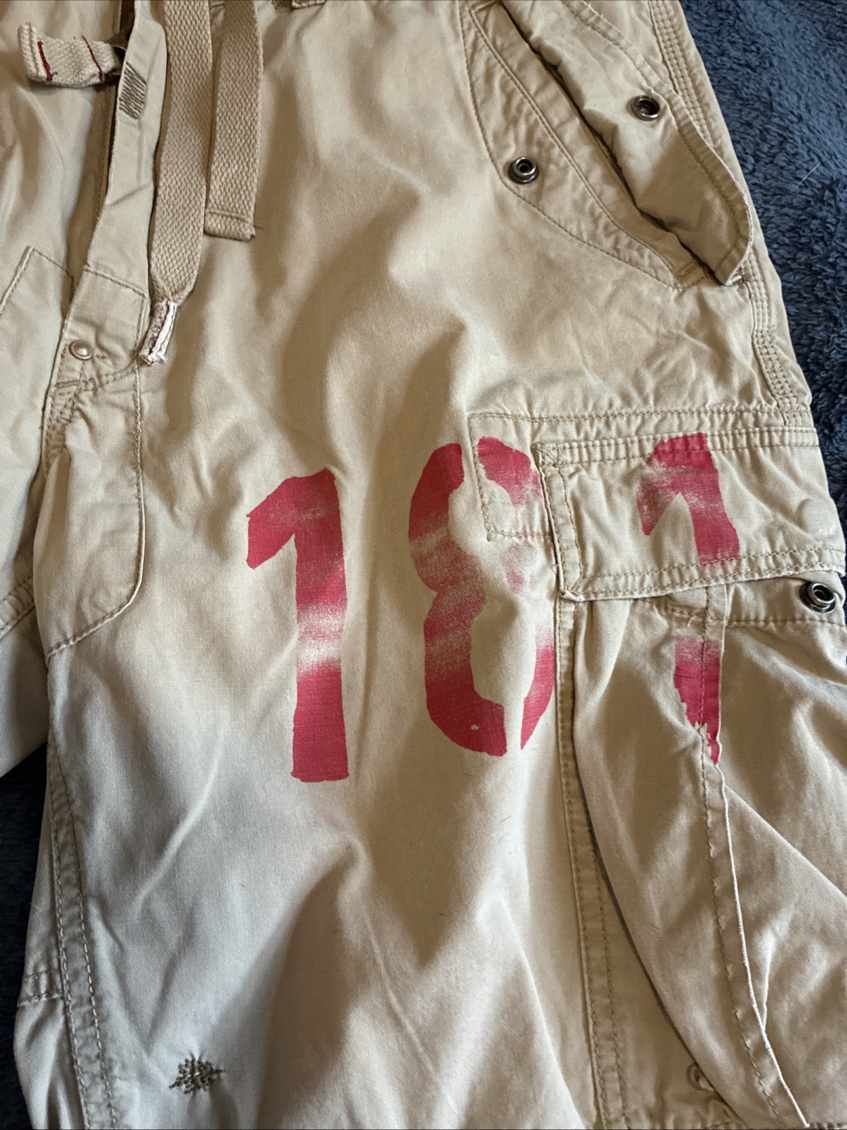 Lot Of 2 Polo Ralph Lauren Cargo Shorts Men's 34 Chino Brown Pockets Zip Fly