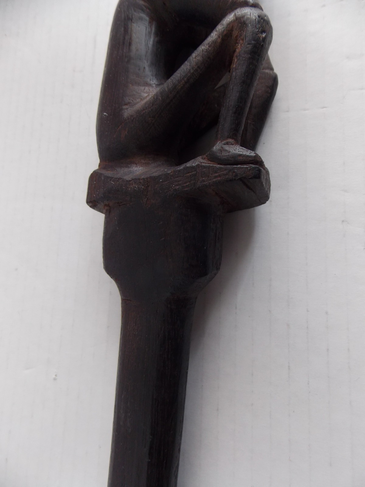 Tun Tun Dayak Borneo Indonesia pig charm measuring stick 22"