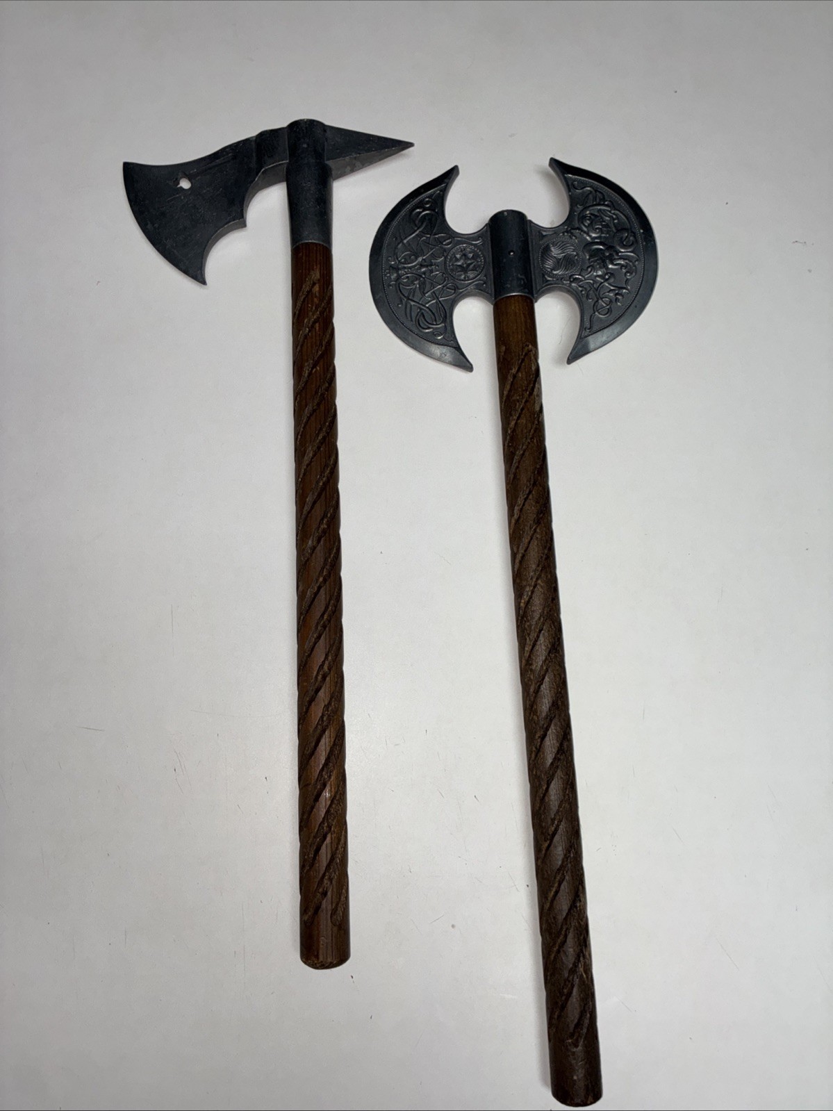 Metal Medieval Axes For Roleplay - Lot Of Two