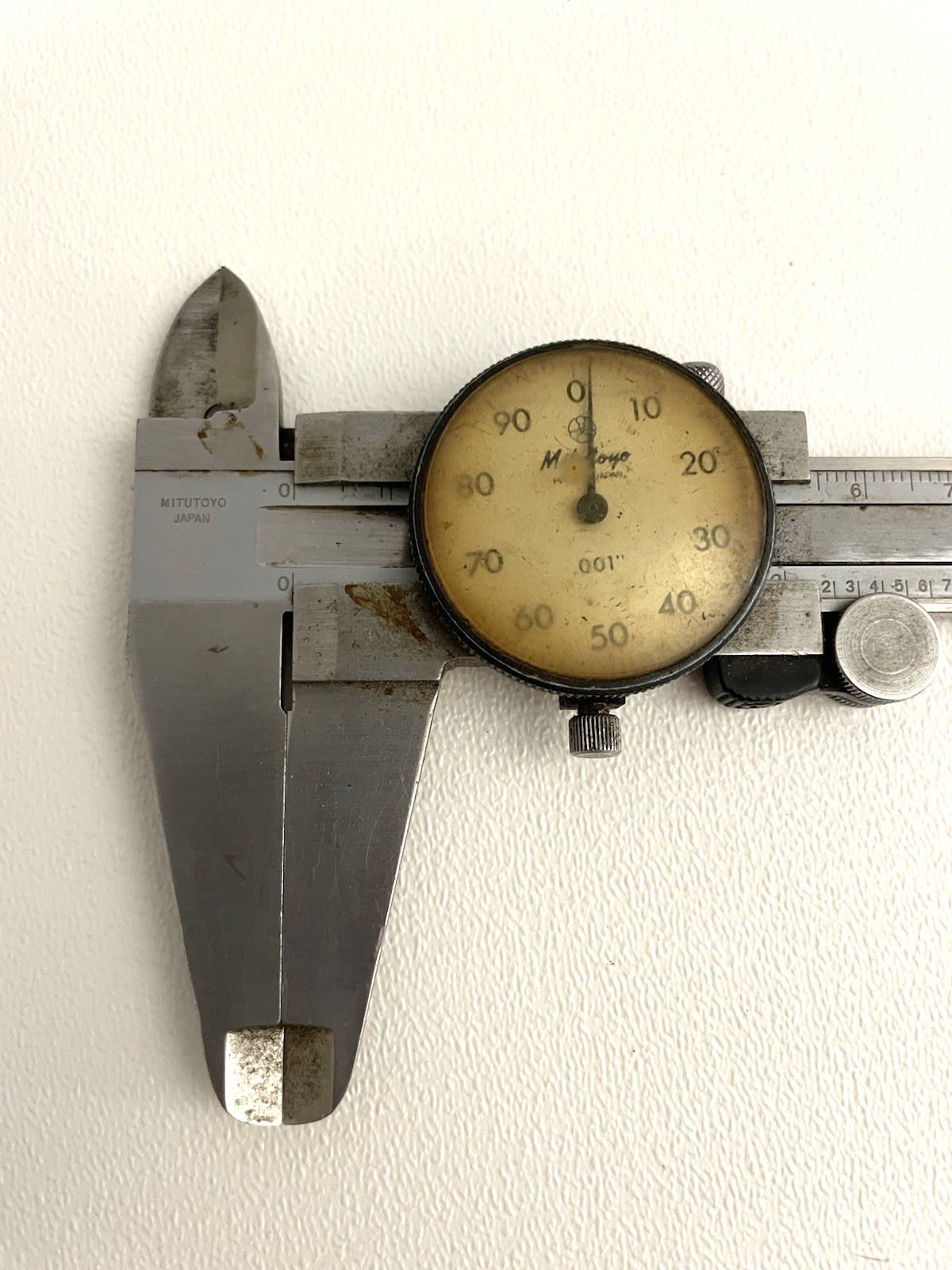 Vintage Mitutoyo Dial Caliper 8 Inch Stainless Hardened Made In Japan .001