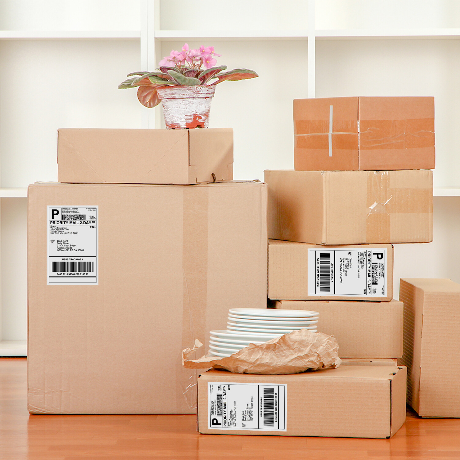 110 Sheets 220 Premium Half Sheet Shipping Labels 200+20 8.5x5.5 2 Per Sheet