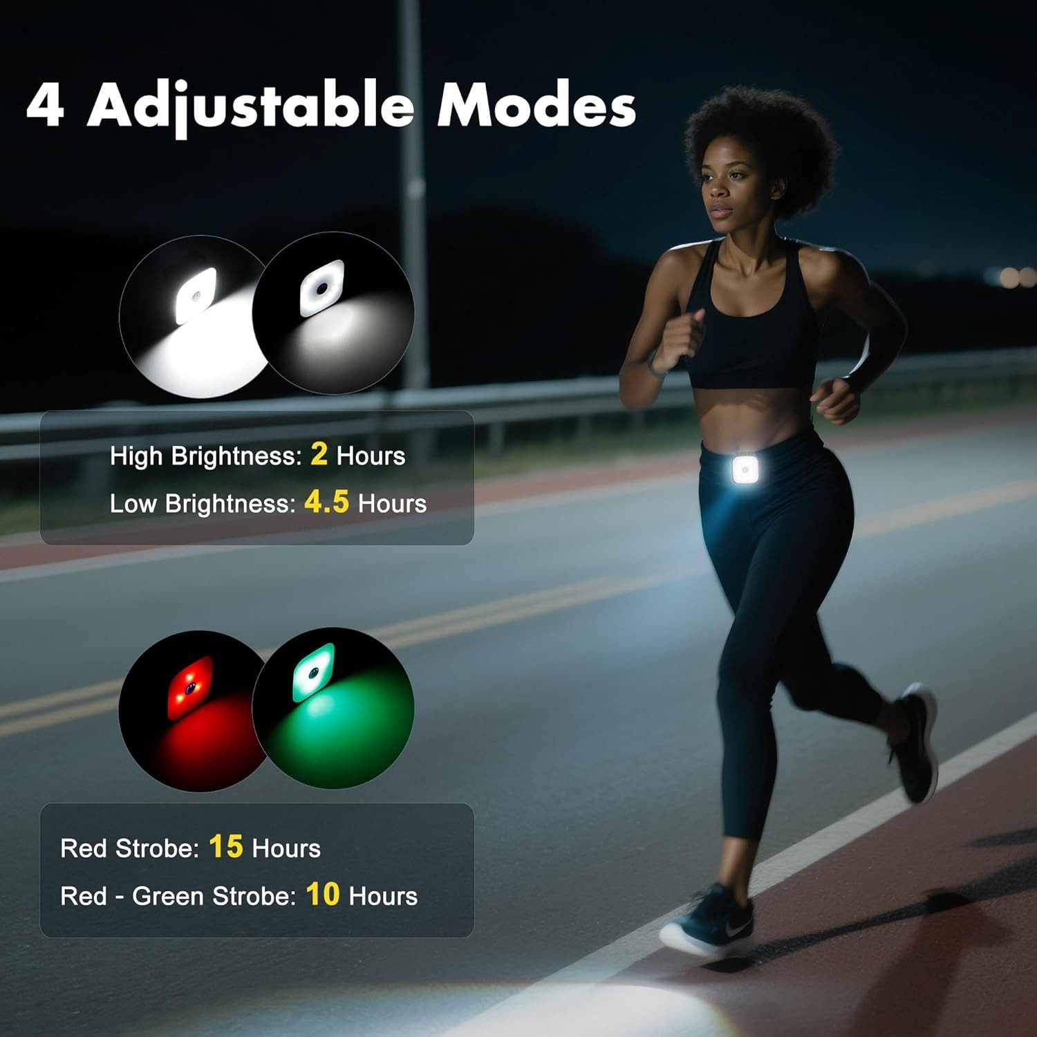 2 Pack Running Lights for Runners - Rechargeable Clip on FlashlightDog Mini Fla