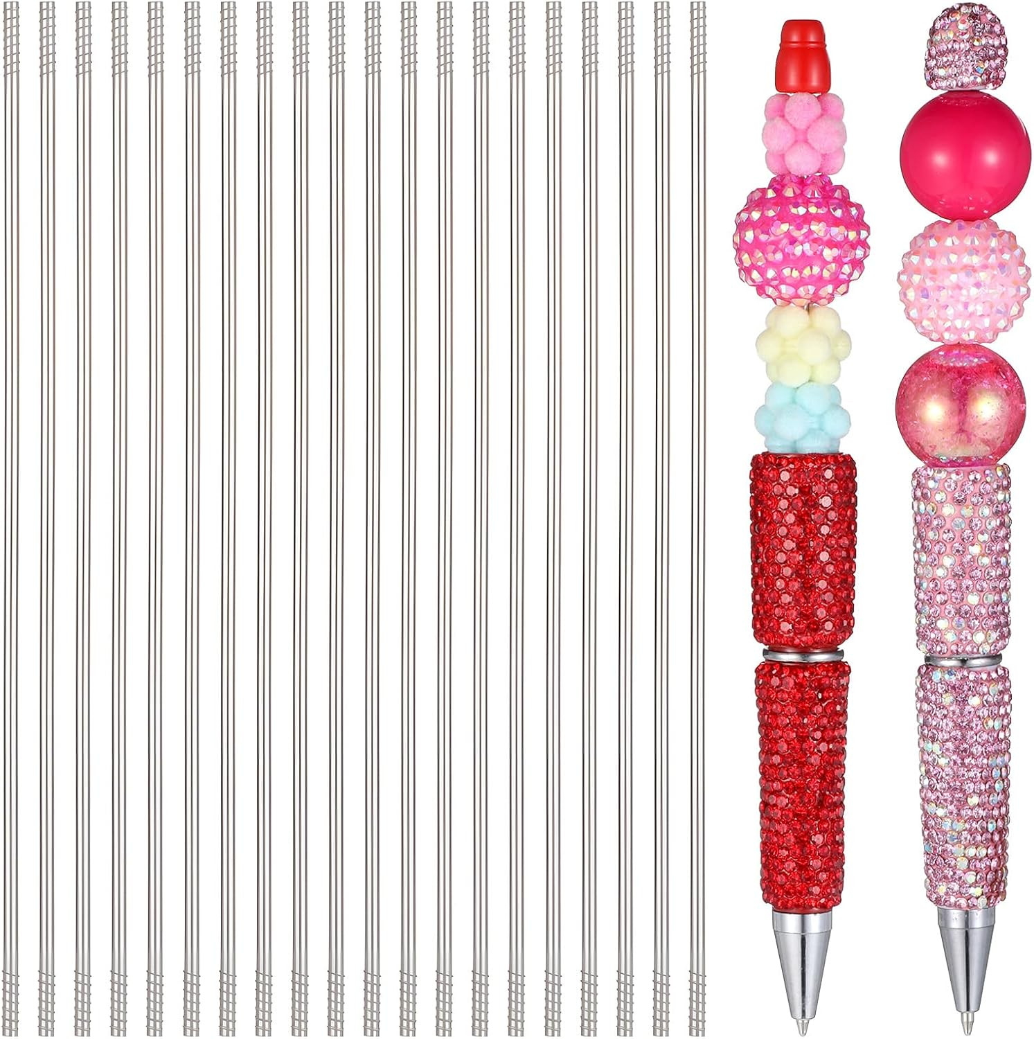 20 Stainless Steel Pen Extenders for Beadable Pens - 4.6 Inches