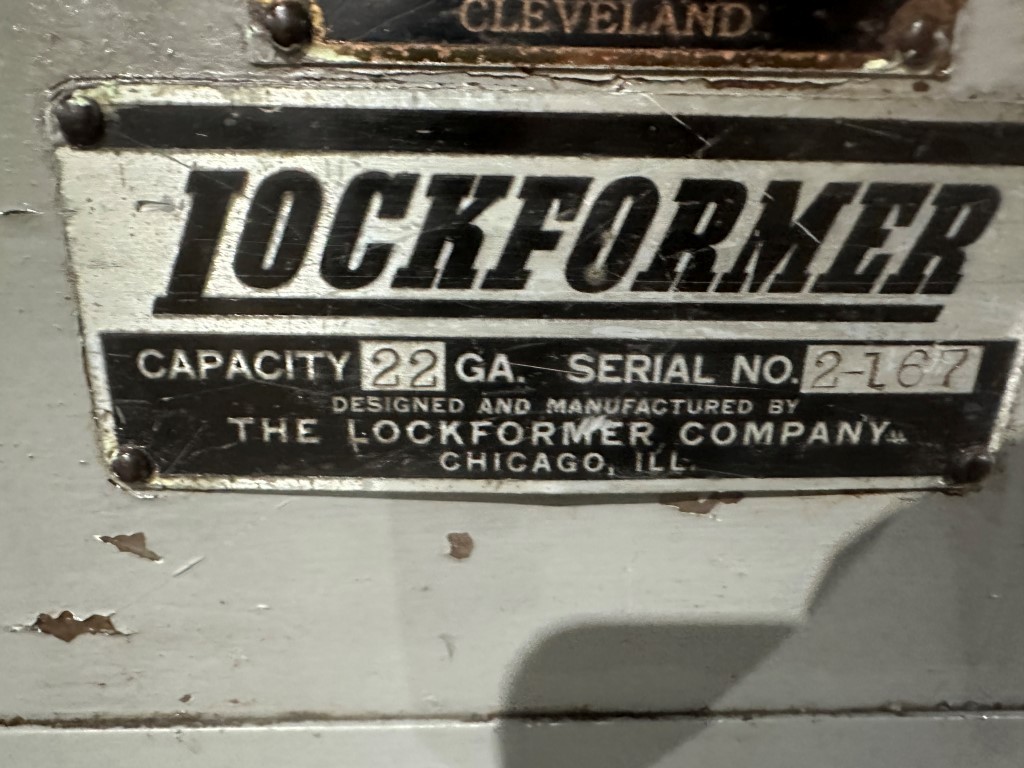 LOCKFORMER 22 ROLL FORMER - PITTSBURGH / Dbl. Seam - "SEE VIDEO"