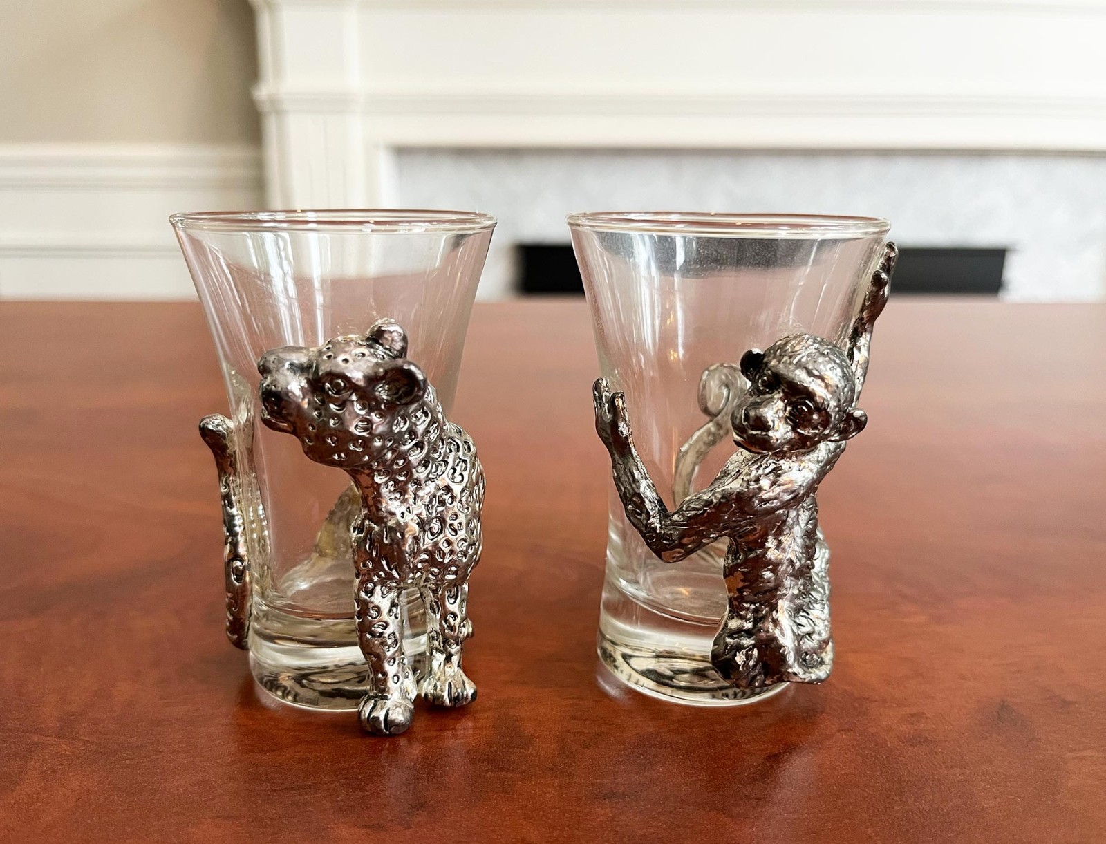 Set of 2 vintage shot glasses from the Arthur Court Safari collection