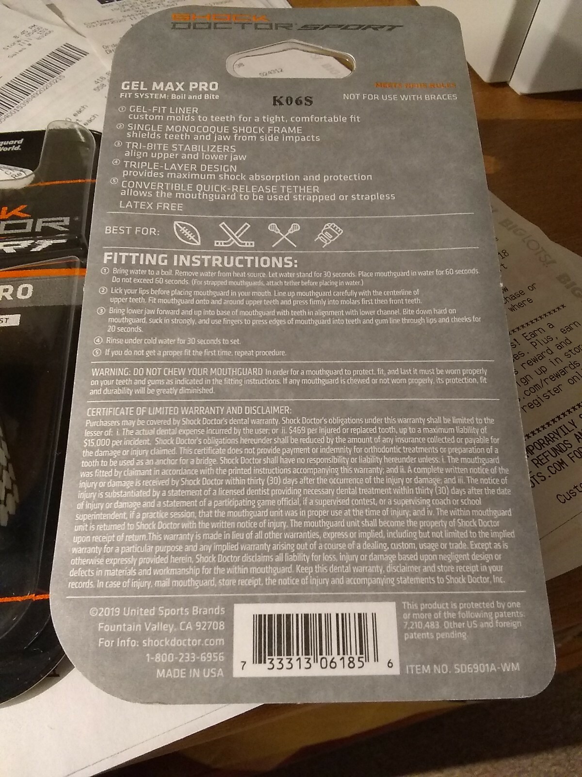 Shock Doctor Sport Gel Max Pro Mouth Guard Pair of 2