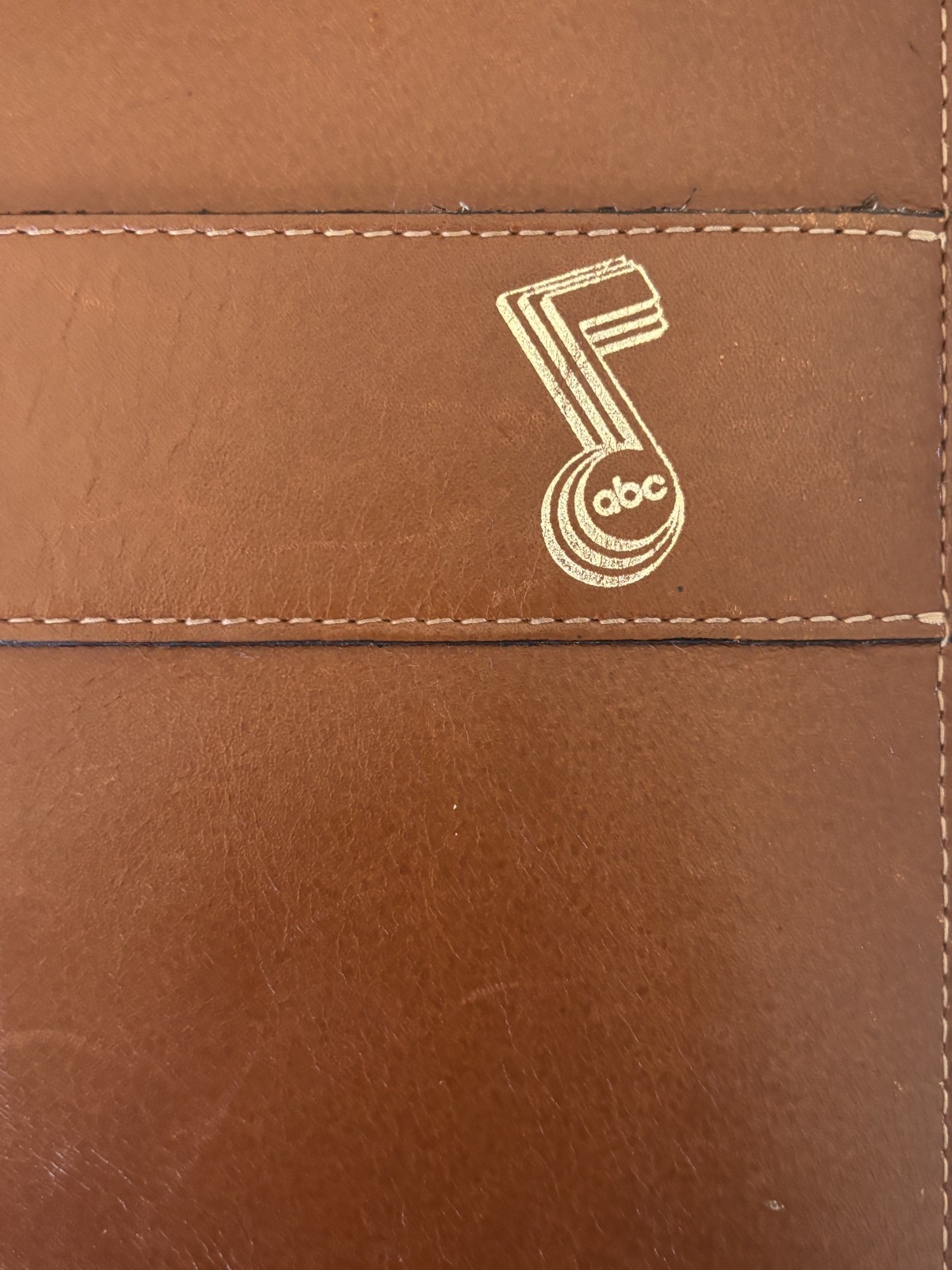 Leather Executive Briefcase w/ Padfolios + Metal Calculator Sleeve Vintage ABC