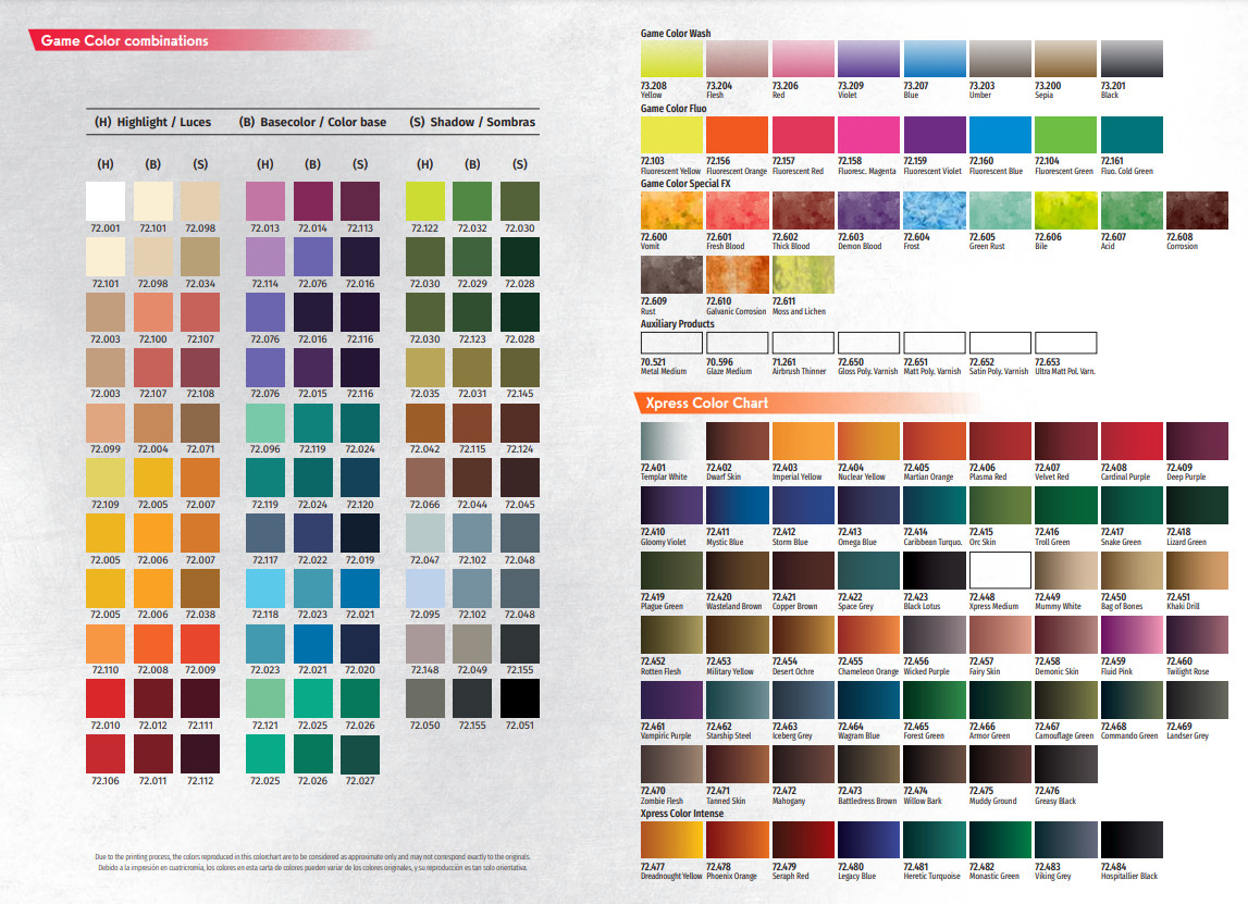 2025 Game Color + Xpress Paints 18ml by Acrylicos Vallejo - Many To Choose From!