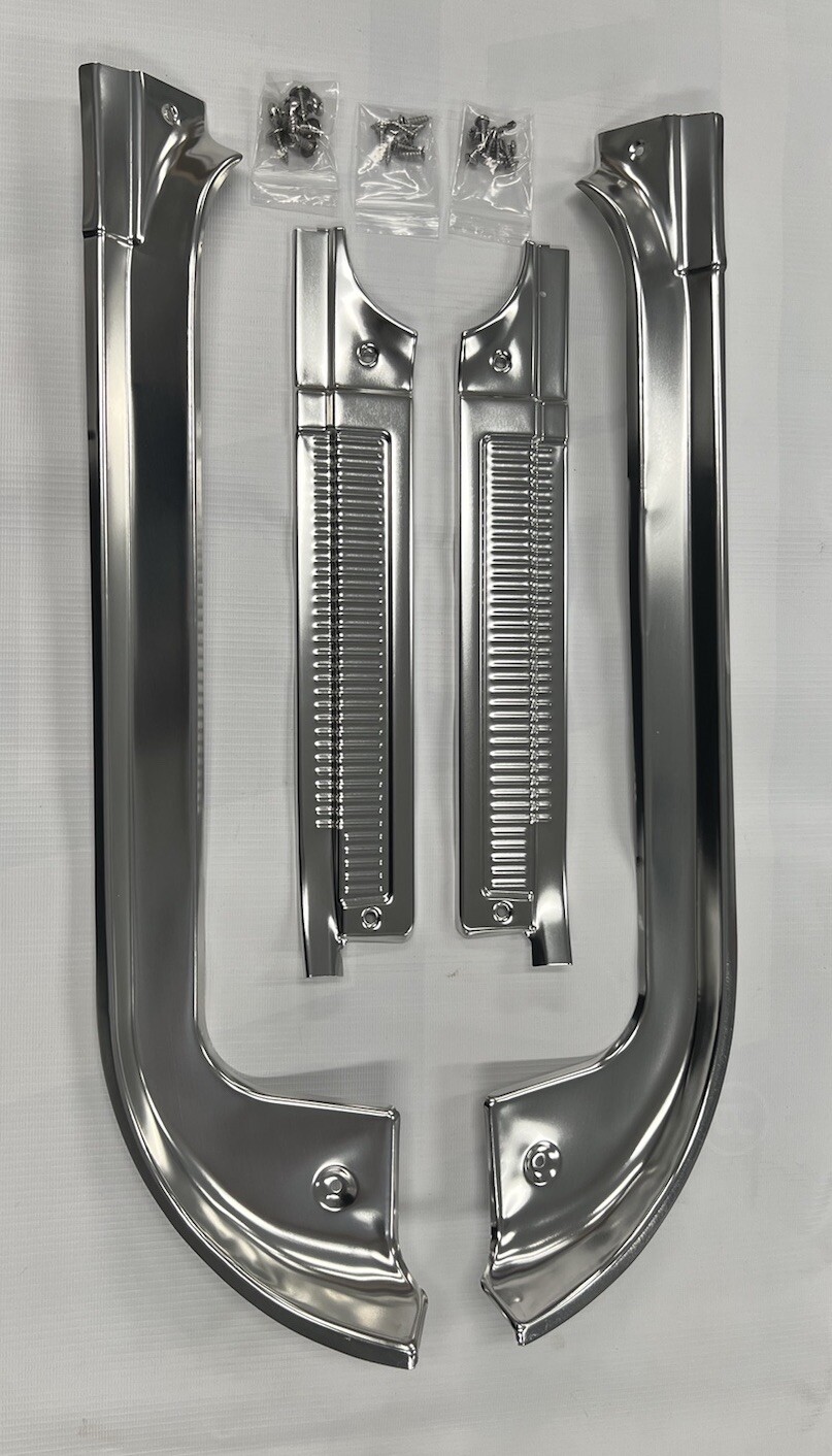 1978-87 CHEVROLET GMC C10 C20 C30 G10 DOOR SILL TRIM KIT 4 PIECES NEW 88-91